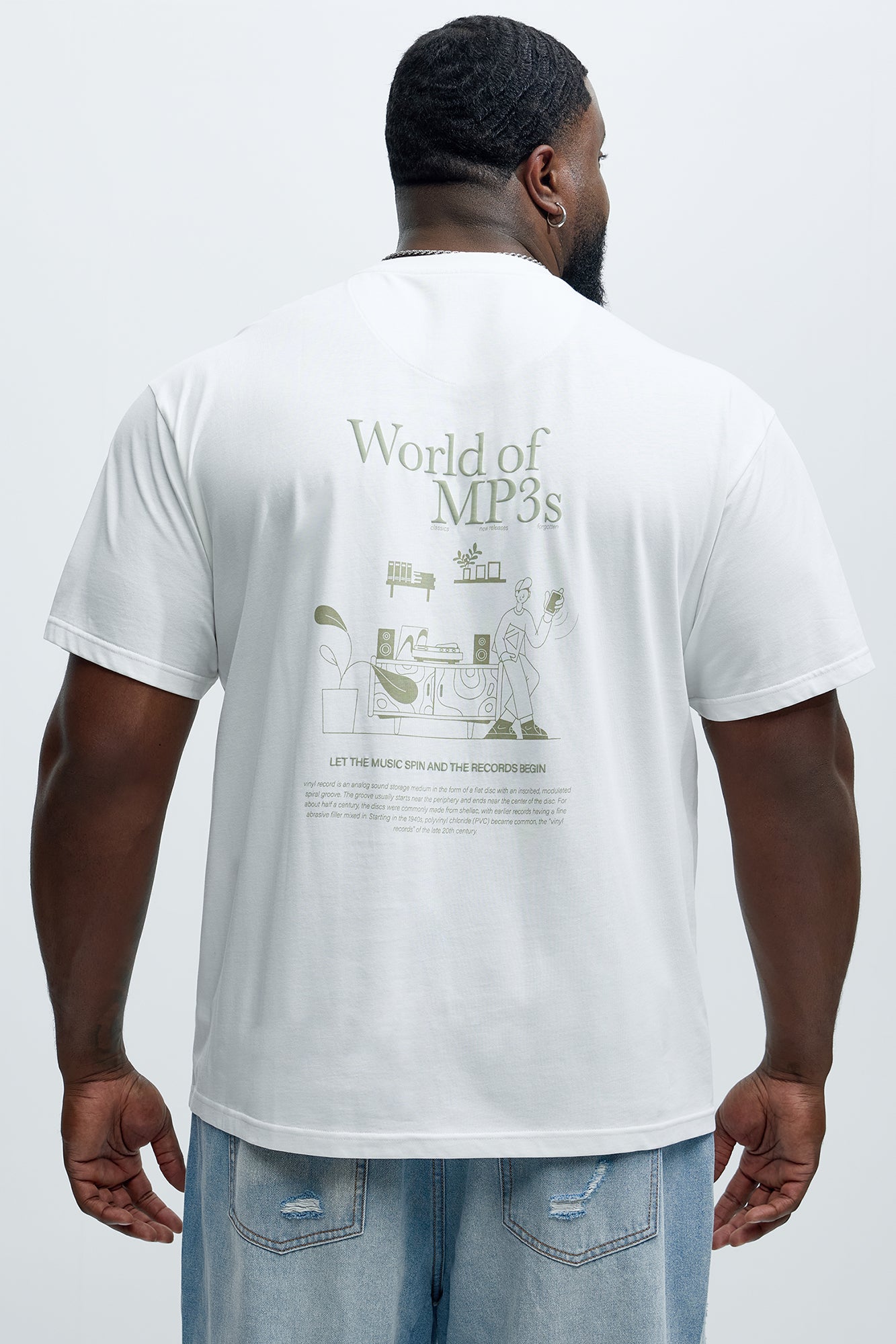 World Of MP3s Short Sleeve Tee - White - Image 6