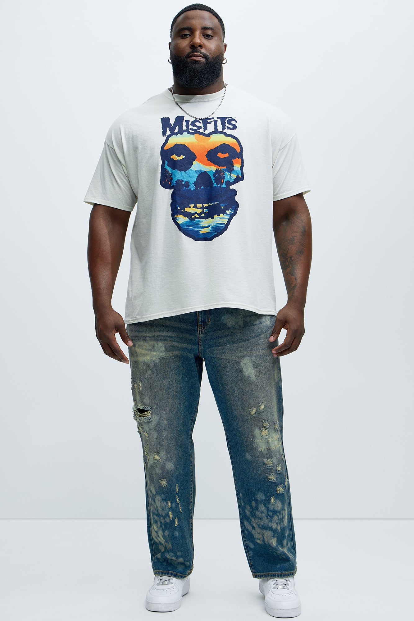 Go At It Straight Stained Jeans - Vintage Blue Wash - Image 7