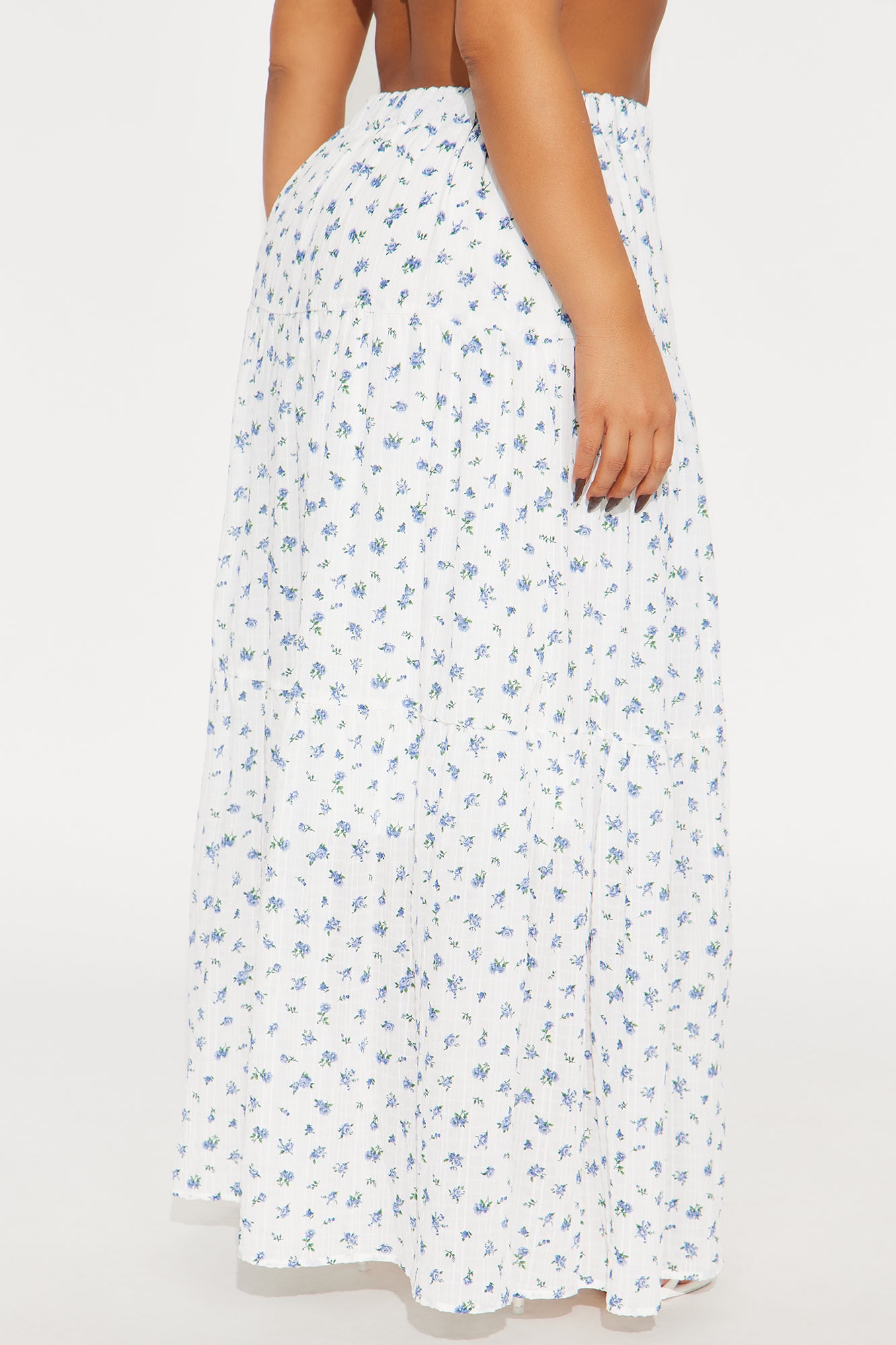 Malia Floral Tiered Maxi Skirt - Blue/combo - Image 6