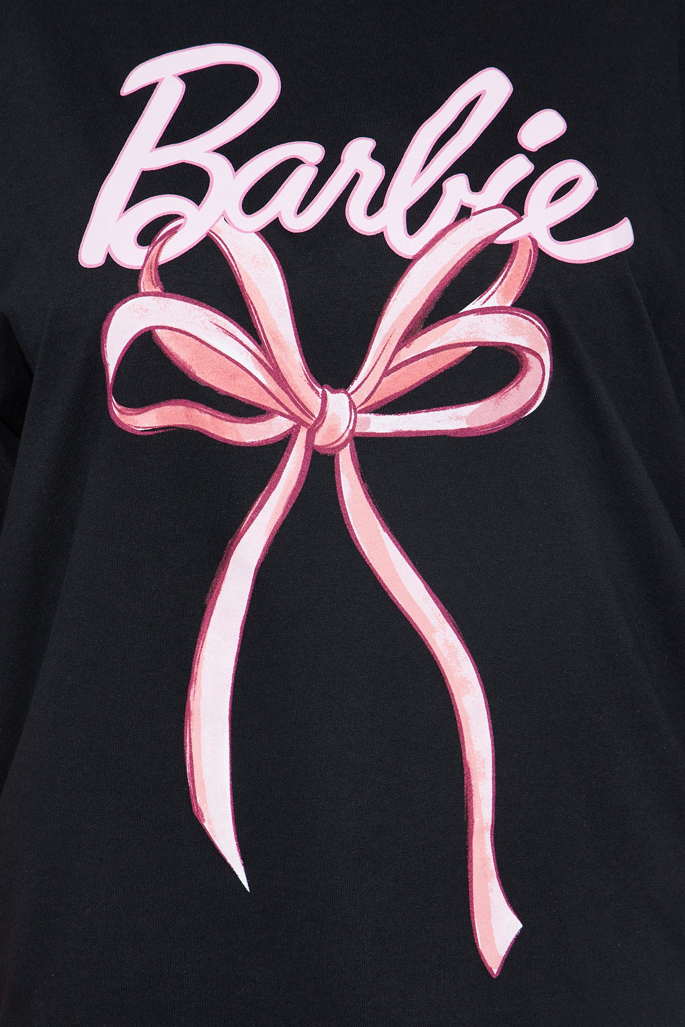 Barbie Bow Oversized Tee - Black - Image 6