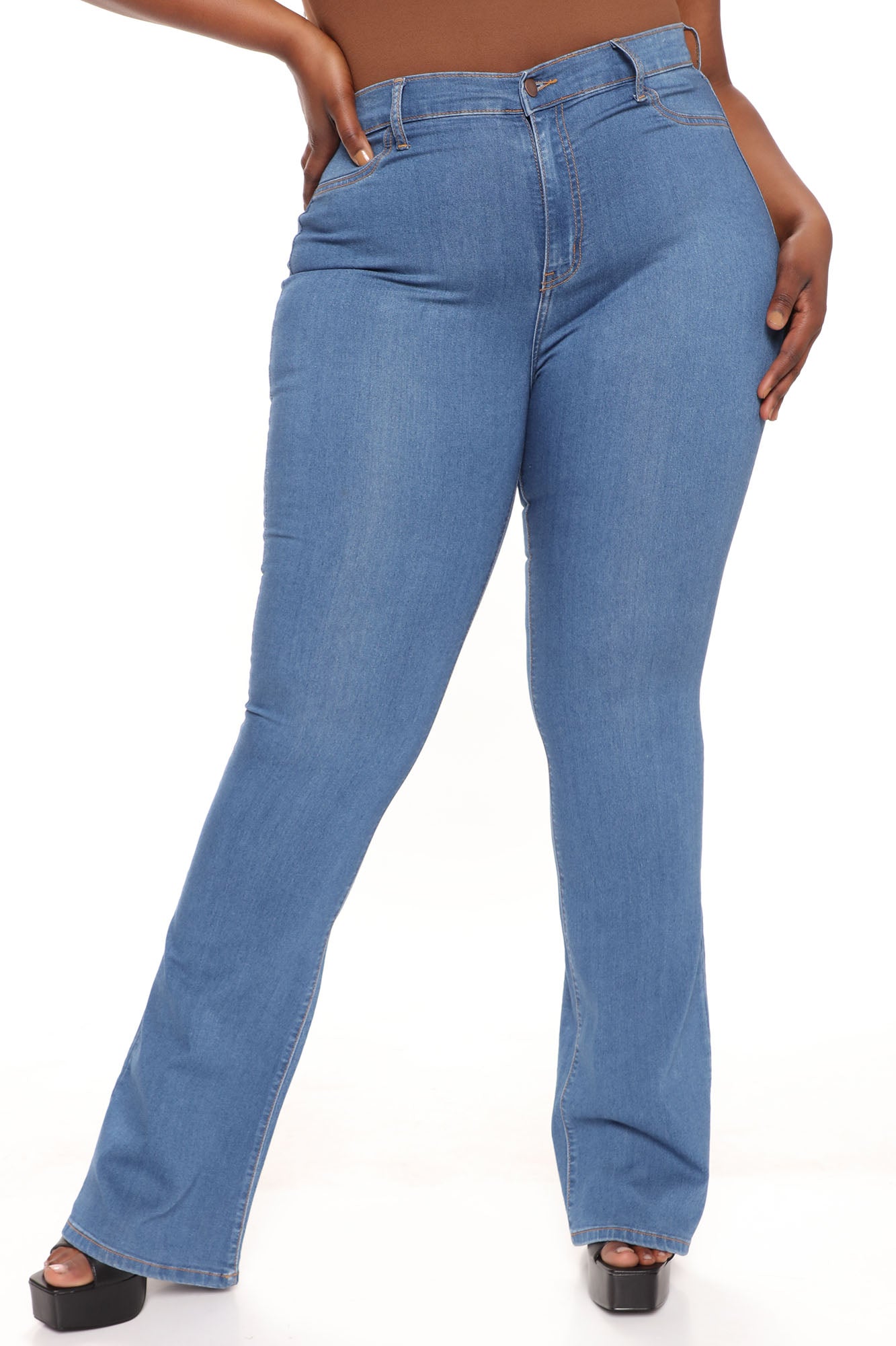 Tall Deep In My Soul Flare Jeans - Medium Blue Wash - Image 5