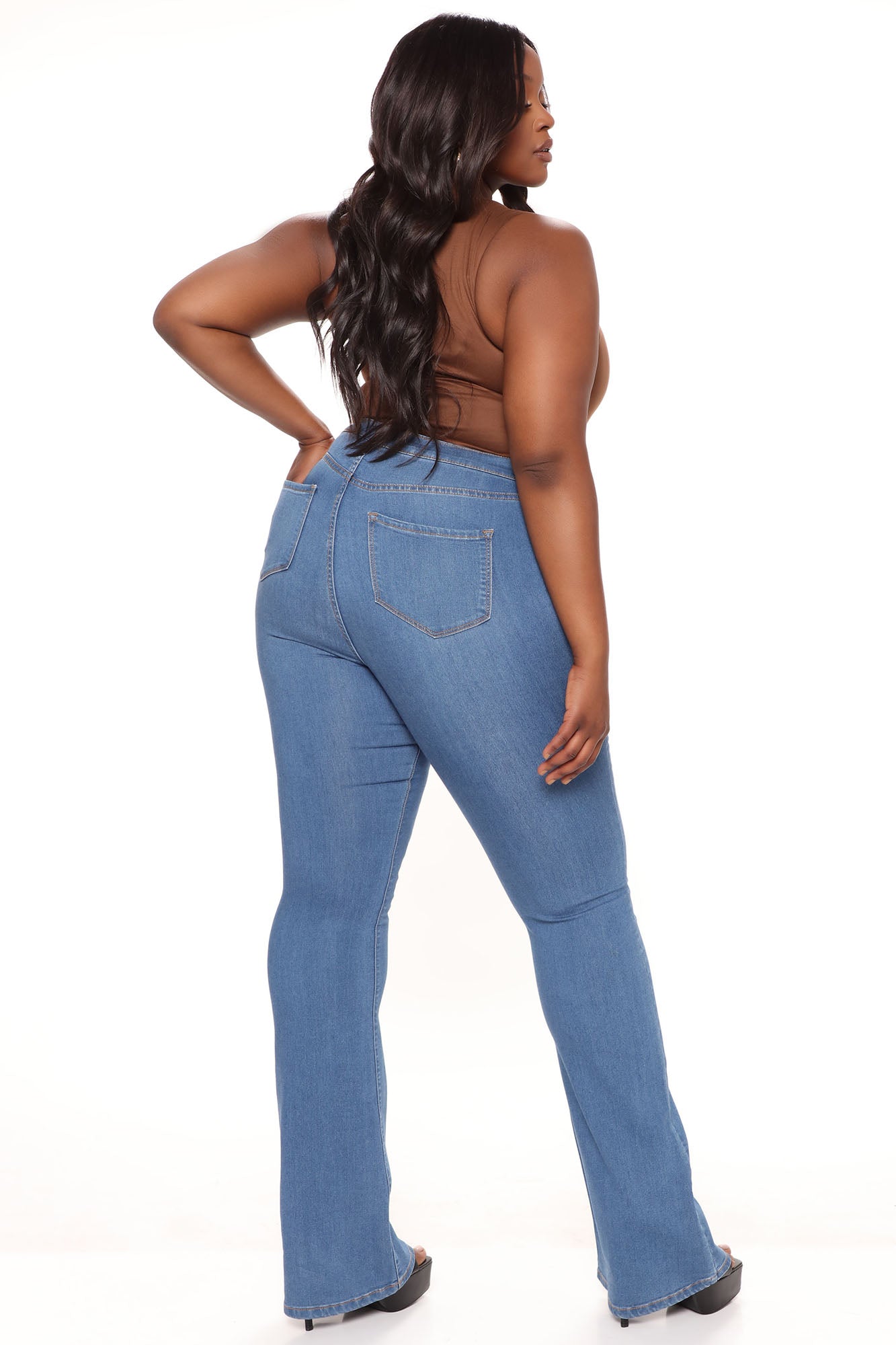 Tall Deep In My Soul Flare Jeans - Medium Blue Wash - Image 6