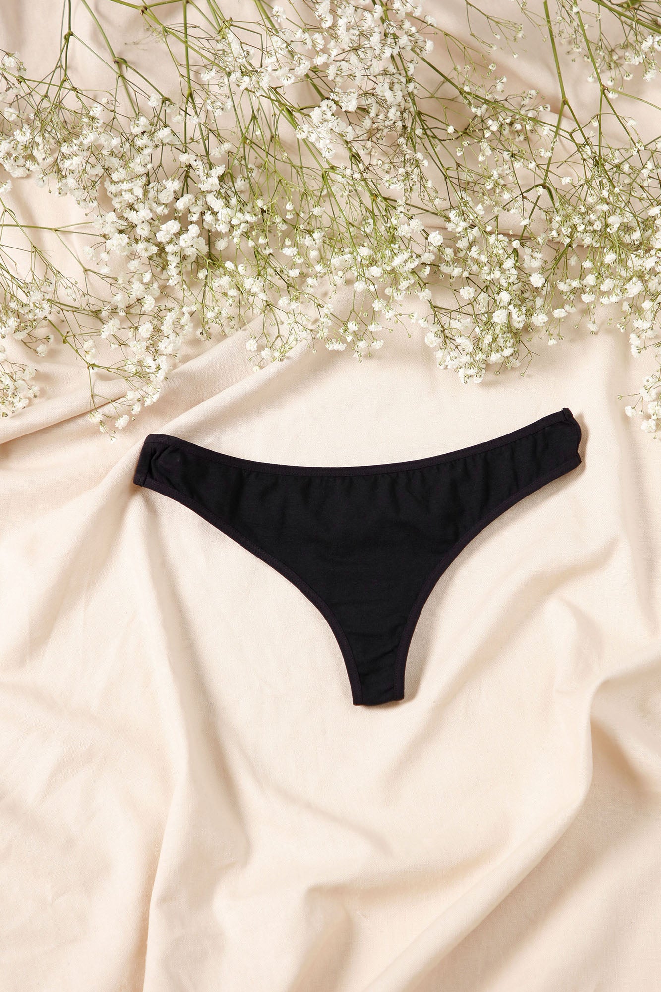 Perfect Fit Cotton Thong Panty - Black - Image 7