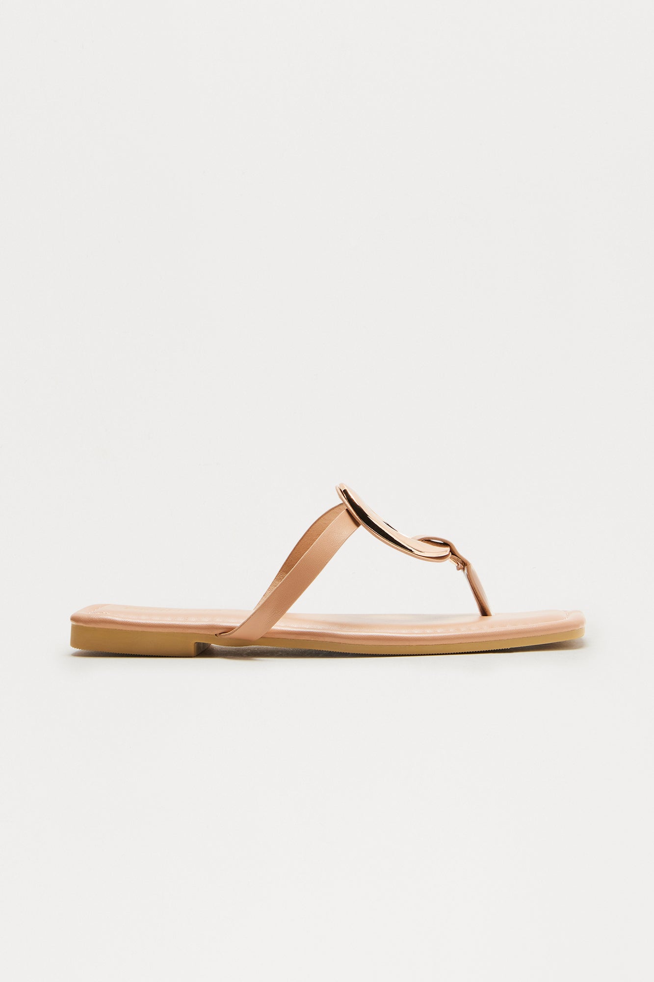 Sea Salt Hardware Flip Flops - Beige - Image 3