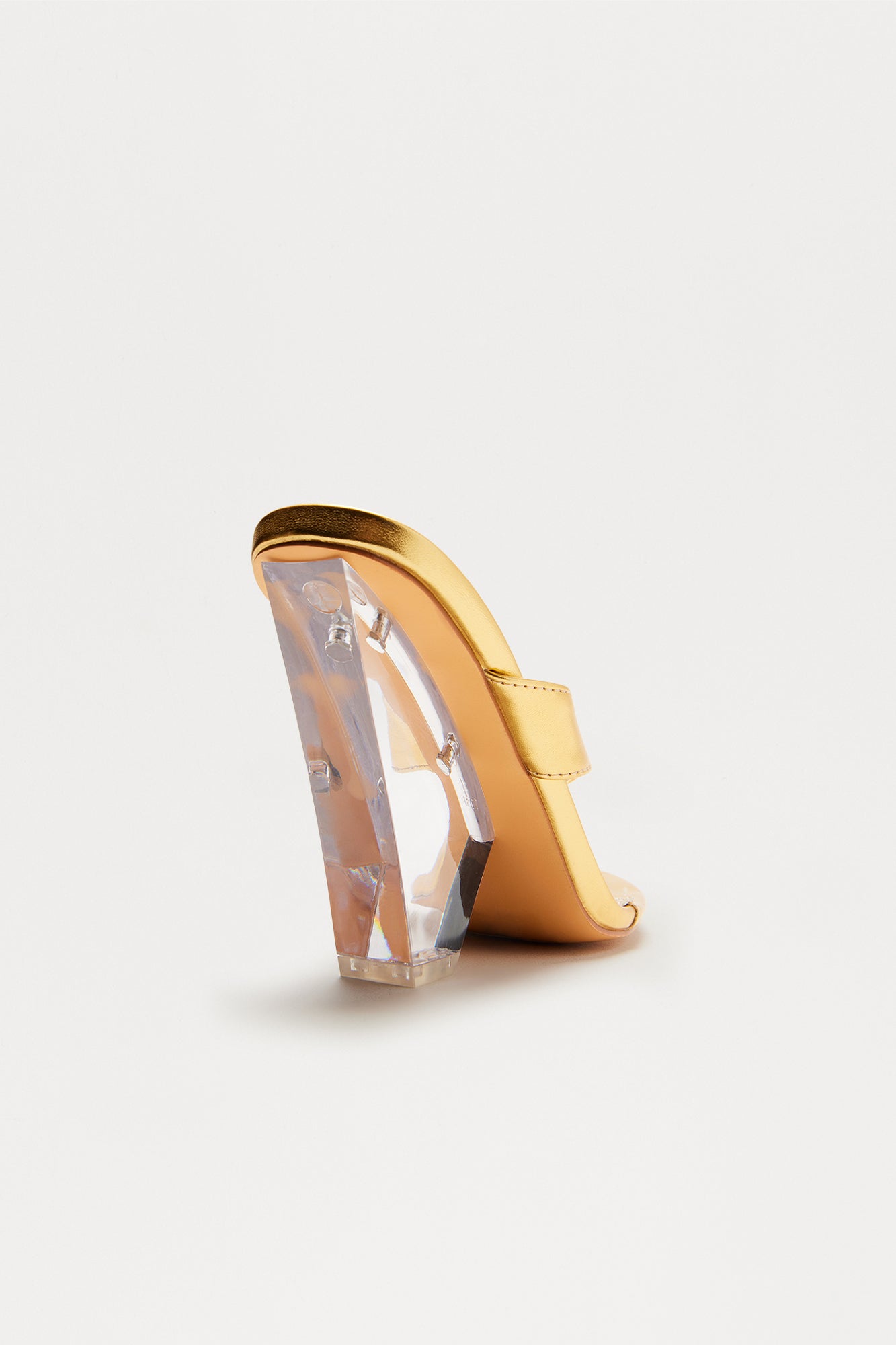 Rizzo Clear Thong Wedges - Gold - Image 3