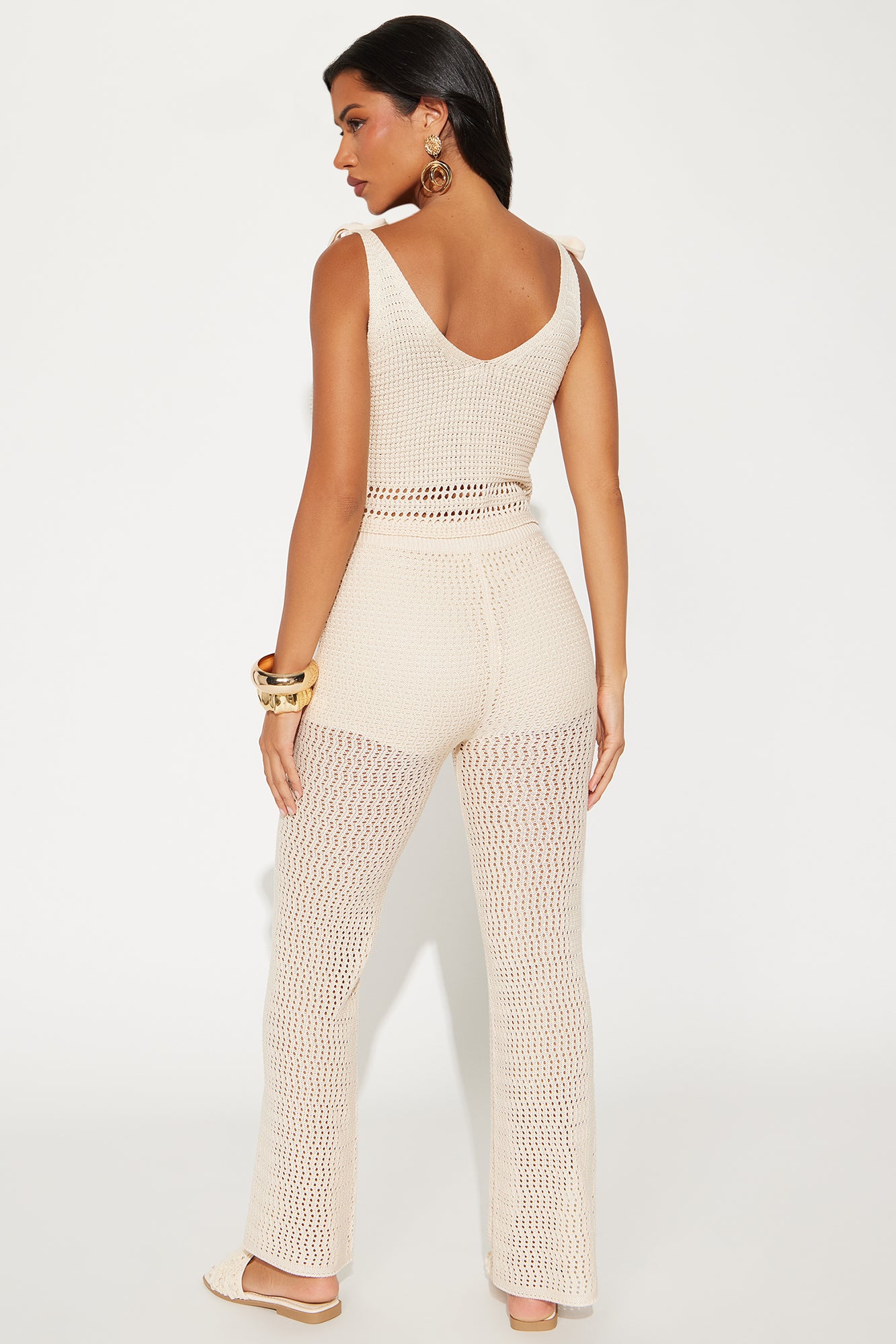 Carrie Crochet Pant Set - Natural - Image 3