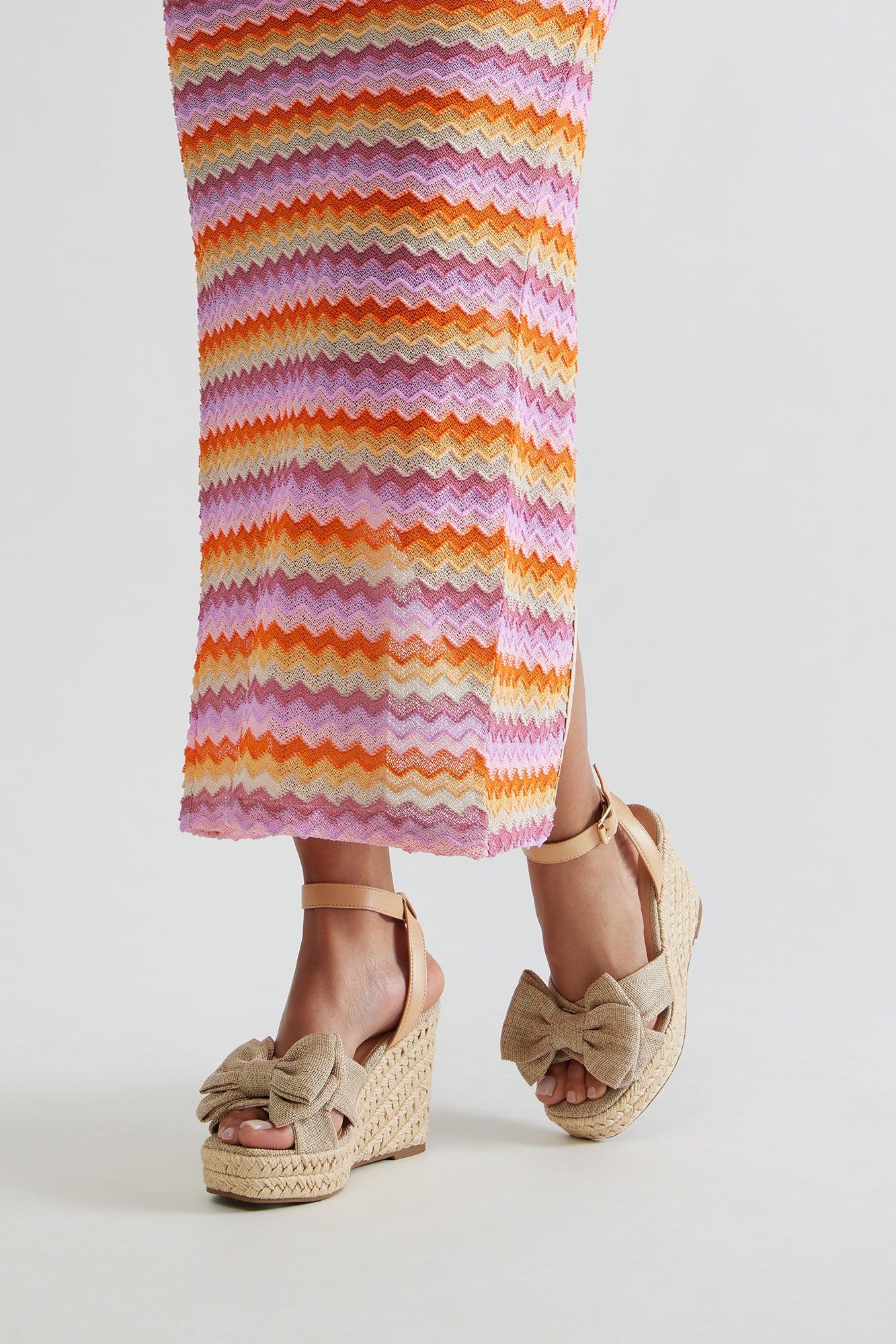Thora Bow Jute Platform Wedges - Natural - Image 3