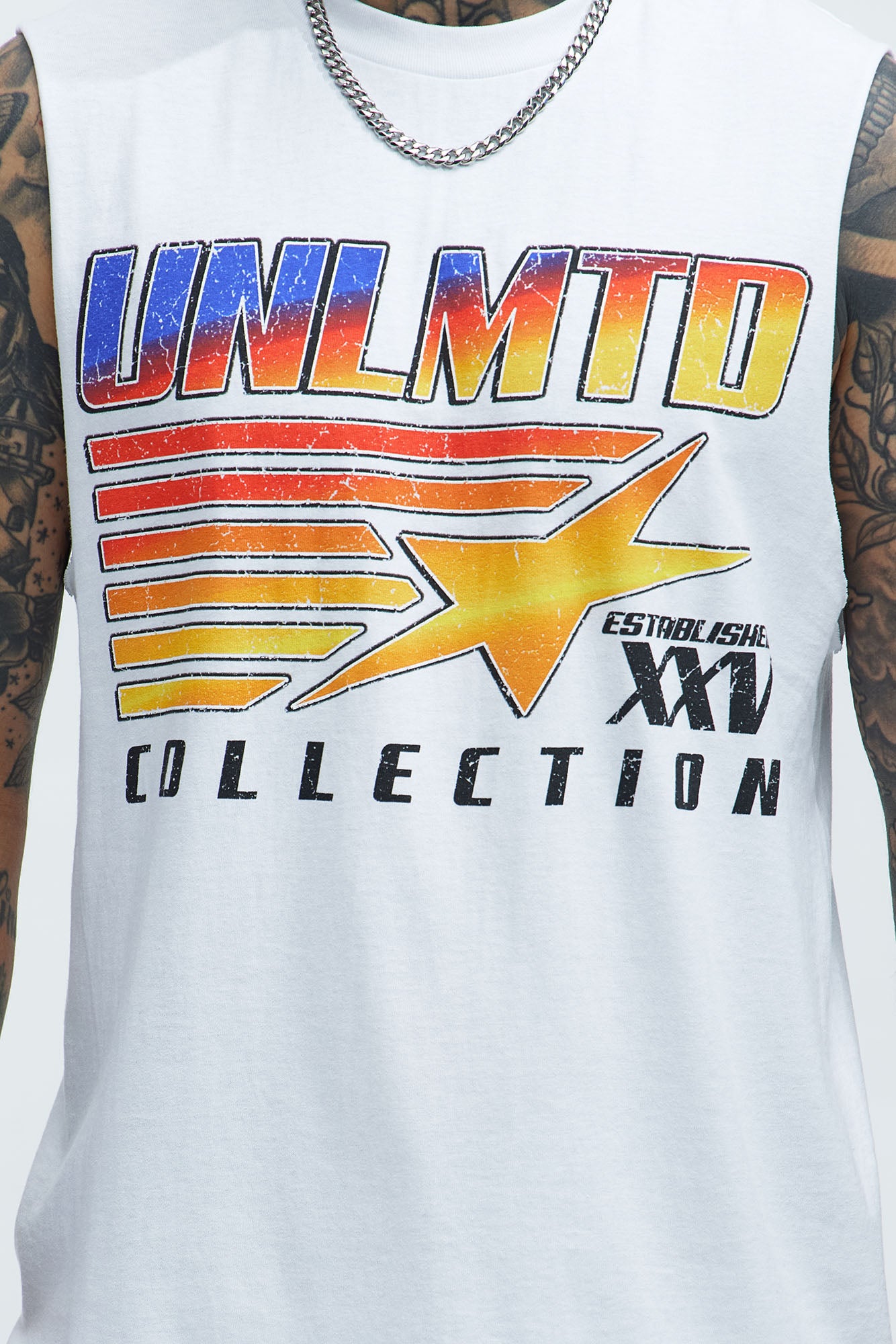 Unlimited Collection Muscle Tee - White - Image 3