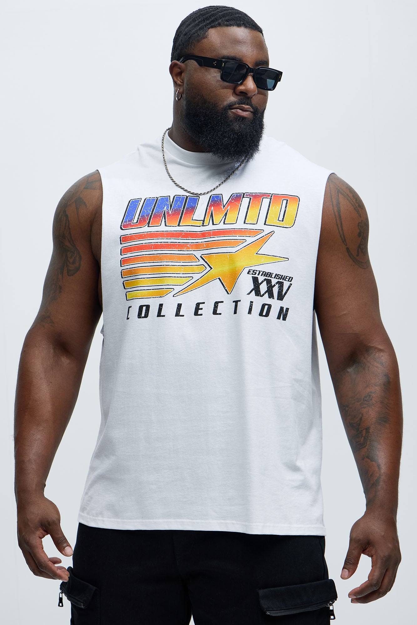 Unlimited Collection Muscle Tee - White - Image 5