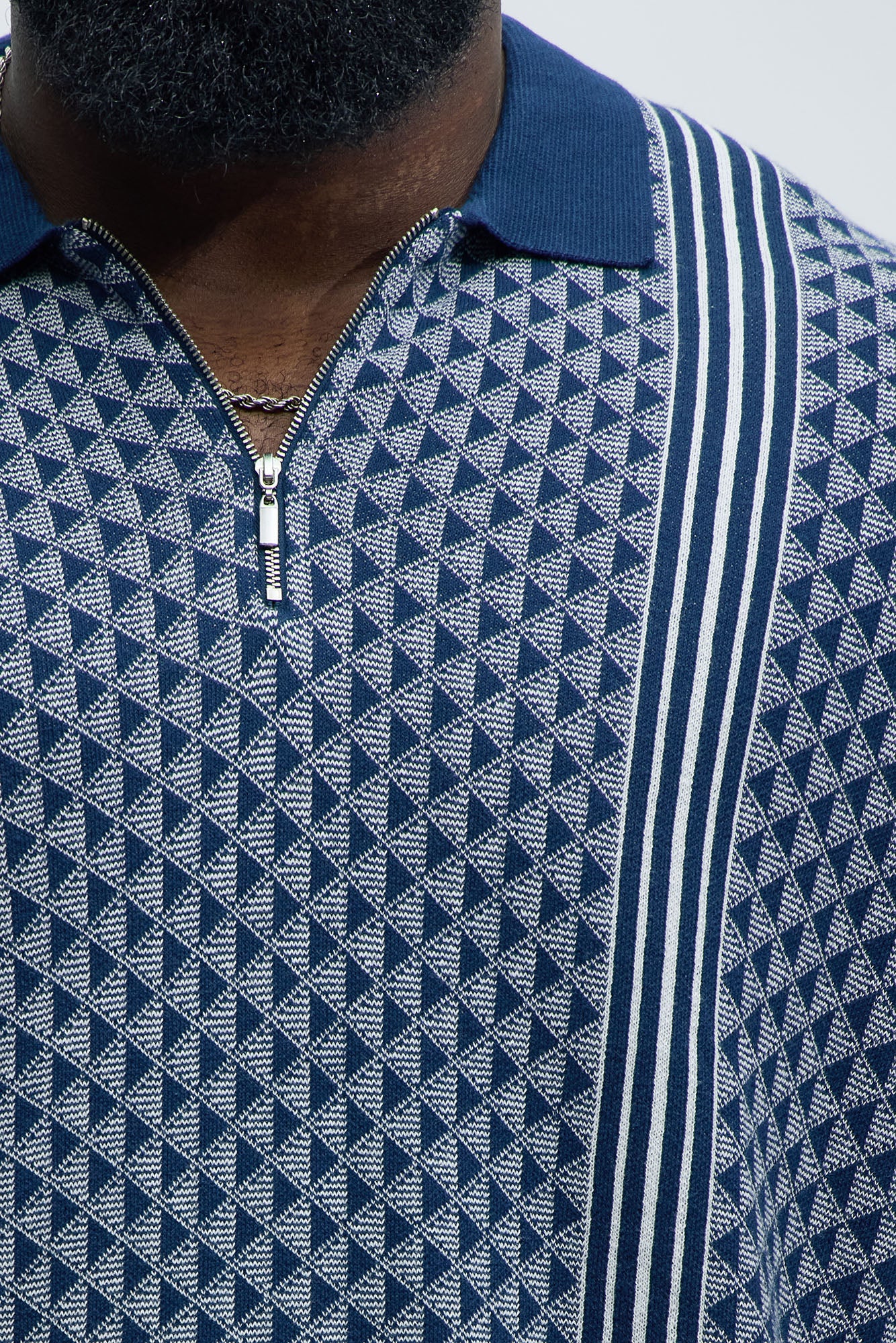 Avery Quarter Zip Knit Polo - Navy/combo - Image 6