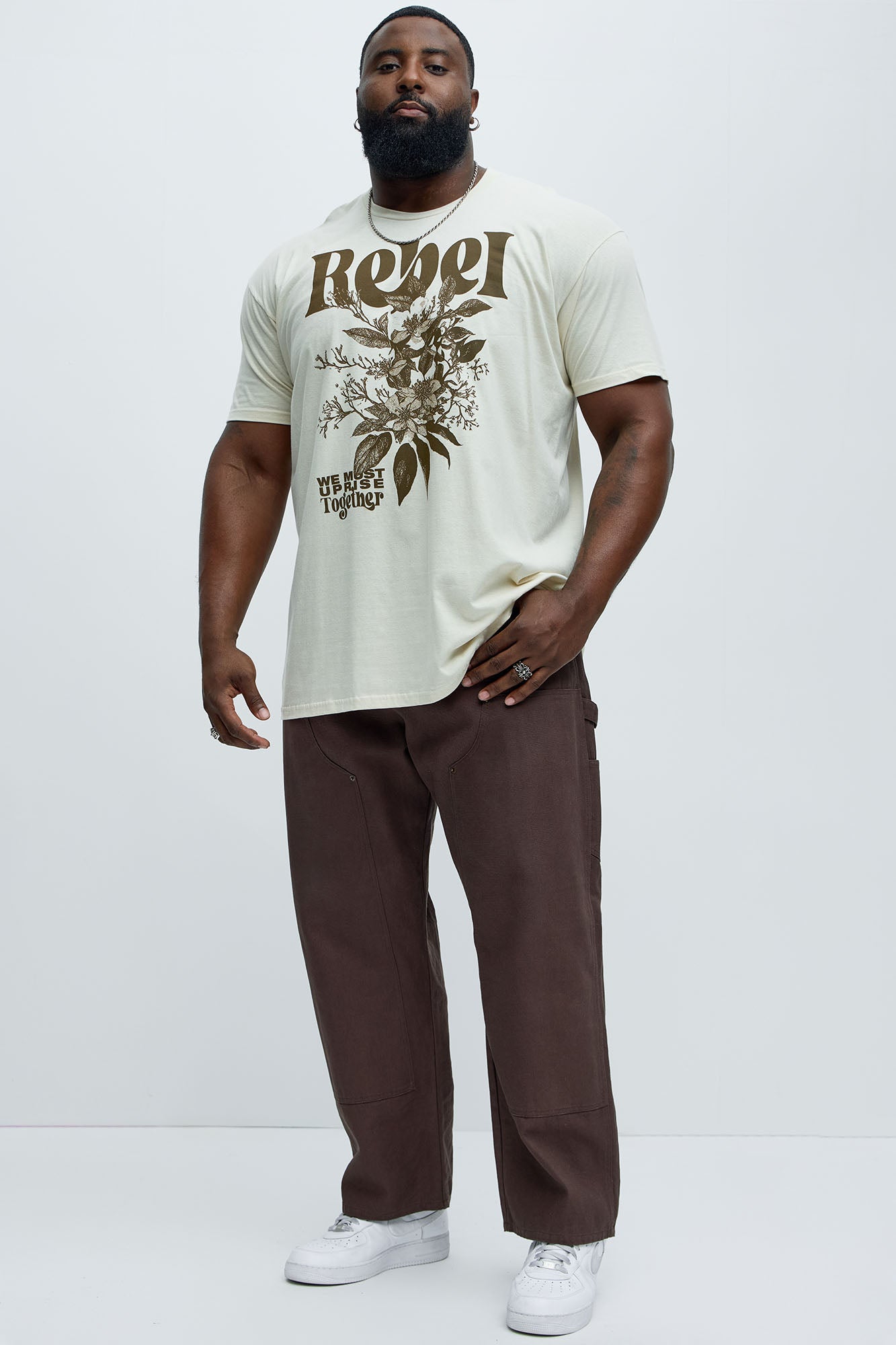 We Must Uprise Short Sleeve Tee - Natural - Image 5