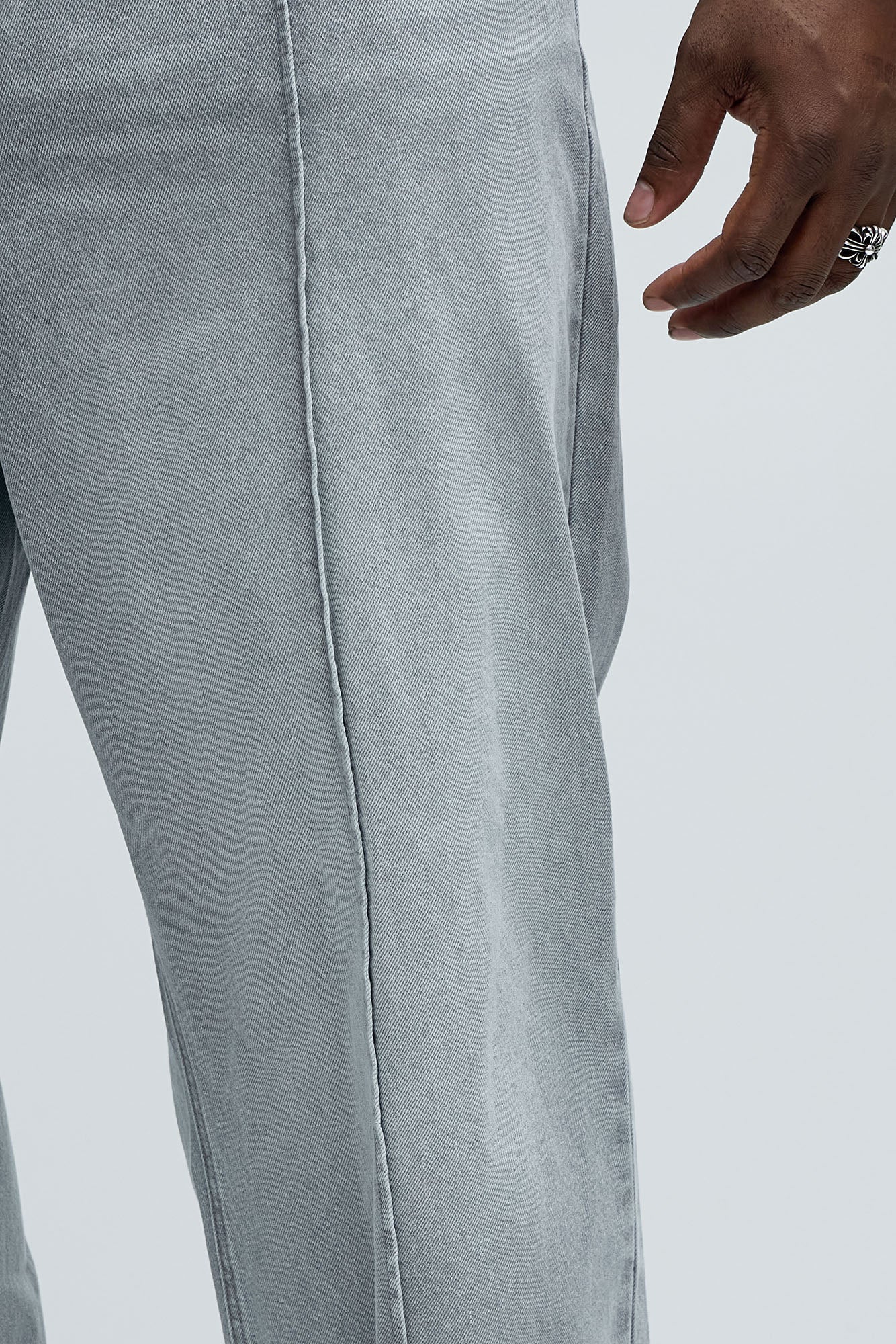 Patras Pleat Baggy Jeans - Grey - Image 8