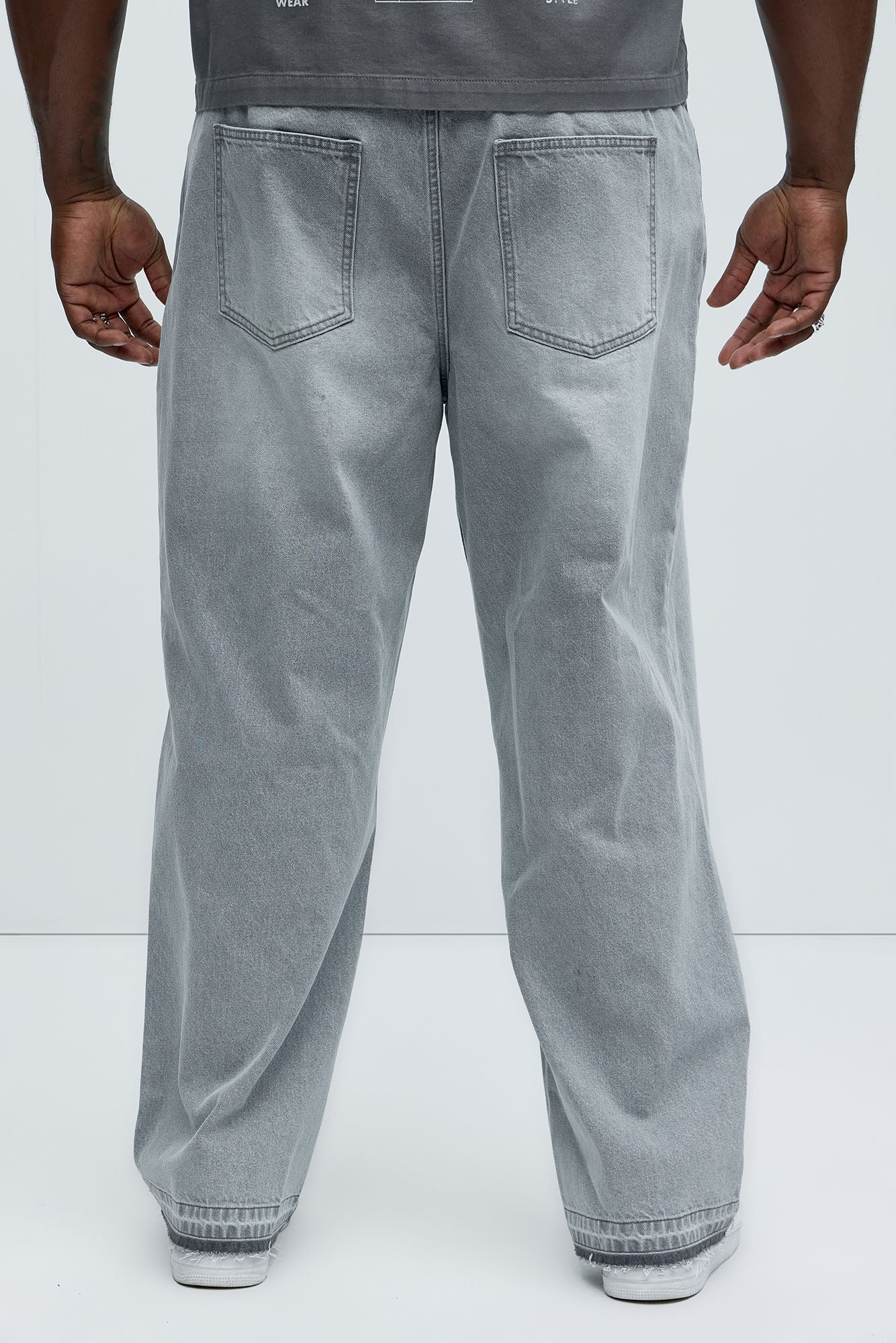 Patras Pleat Baggy Jeans - Grey - Image 9