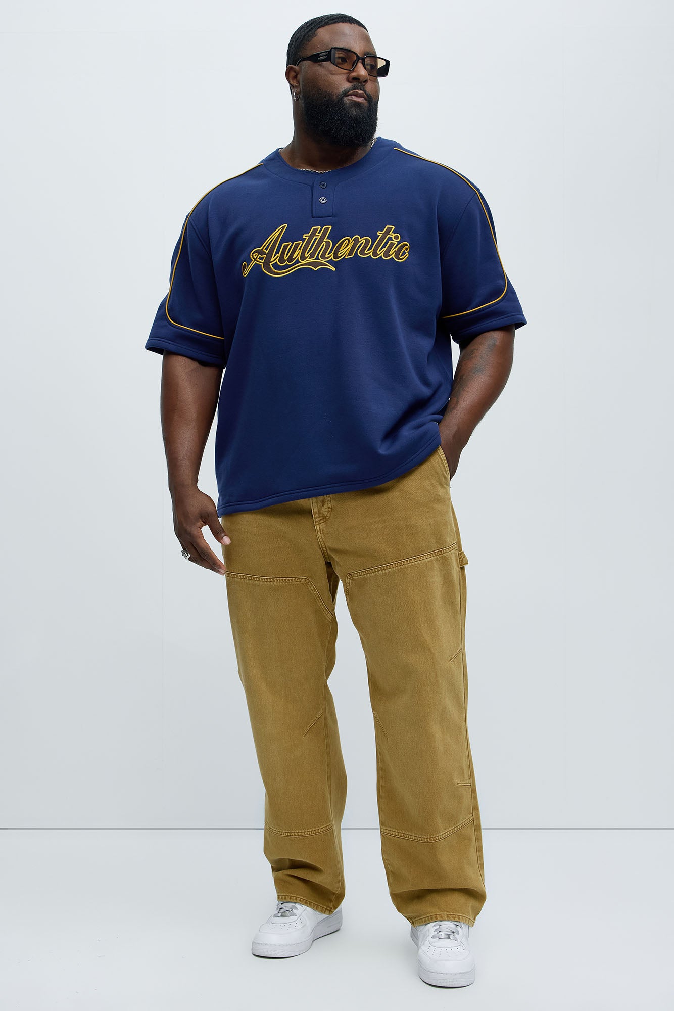 Authentic Short Sleeve Henley - Navy - Image 7
