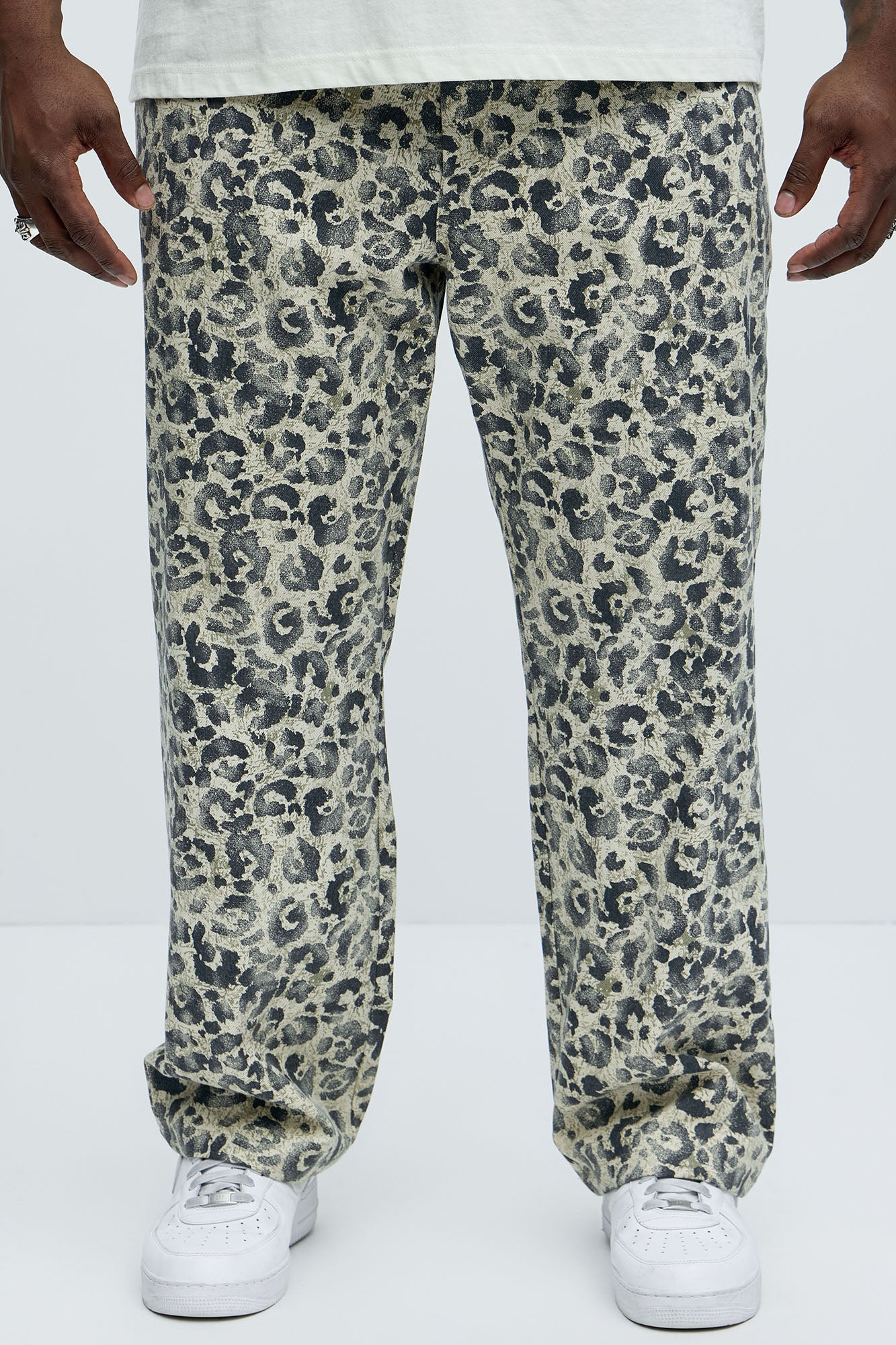 Spot Me Leopard Straight Jeans - Multi Color - Image 5