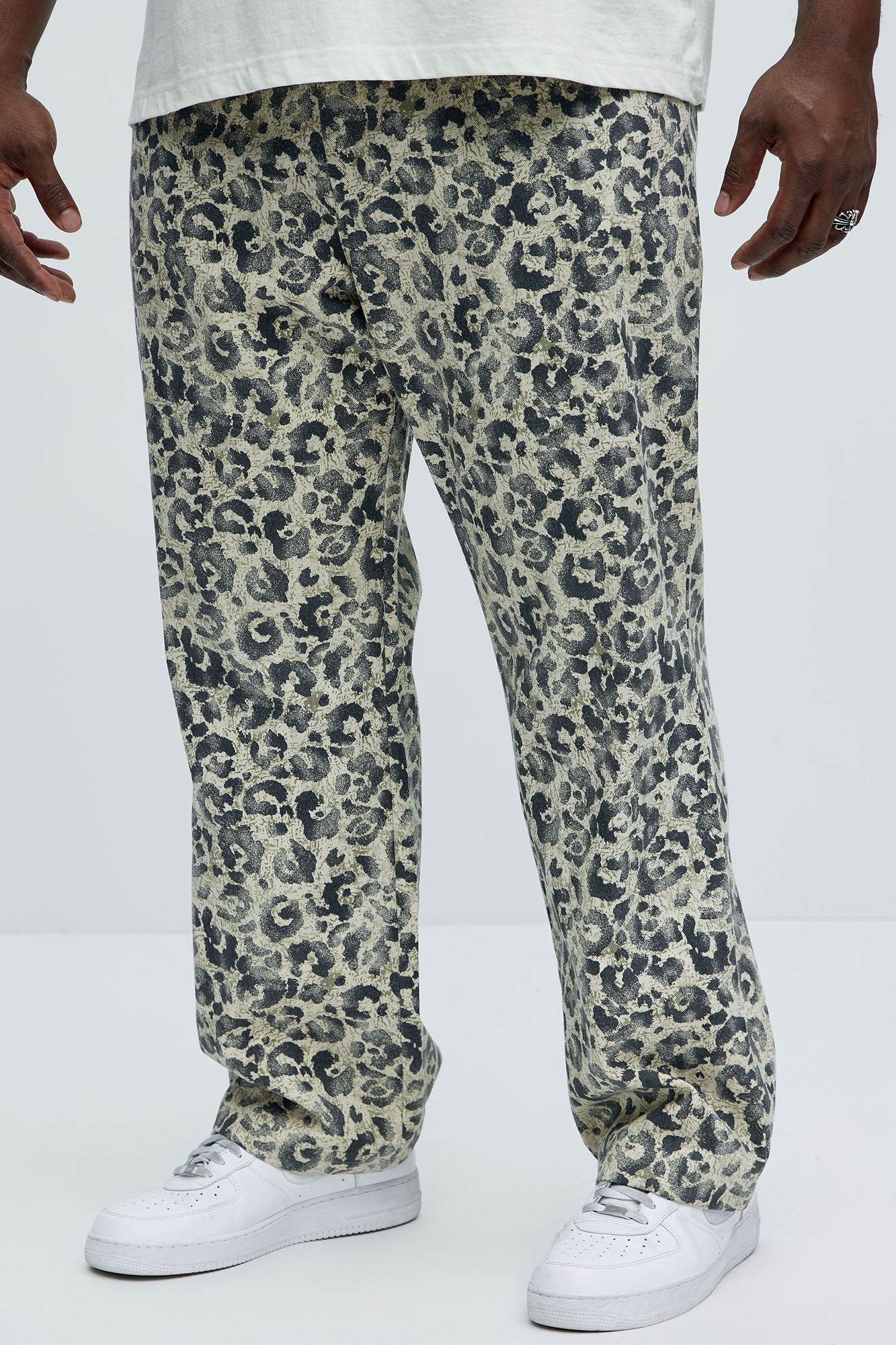 Spot Me Leopard Straight Jeans - Multi Color - Image 7