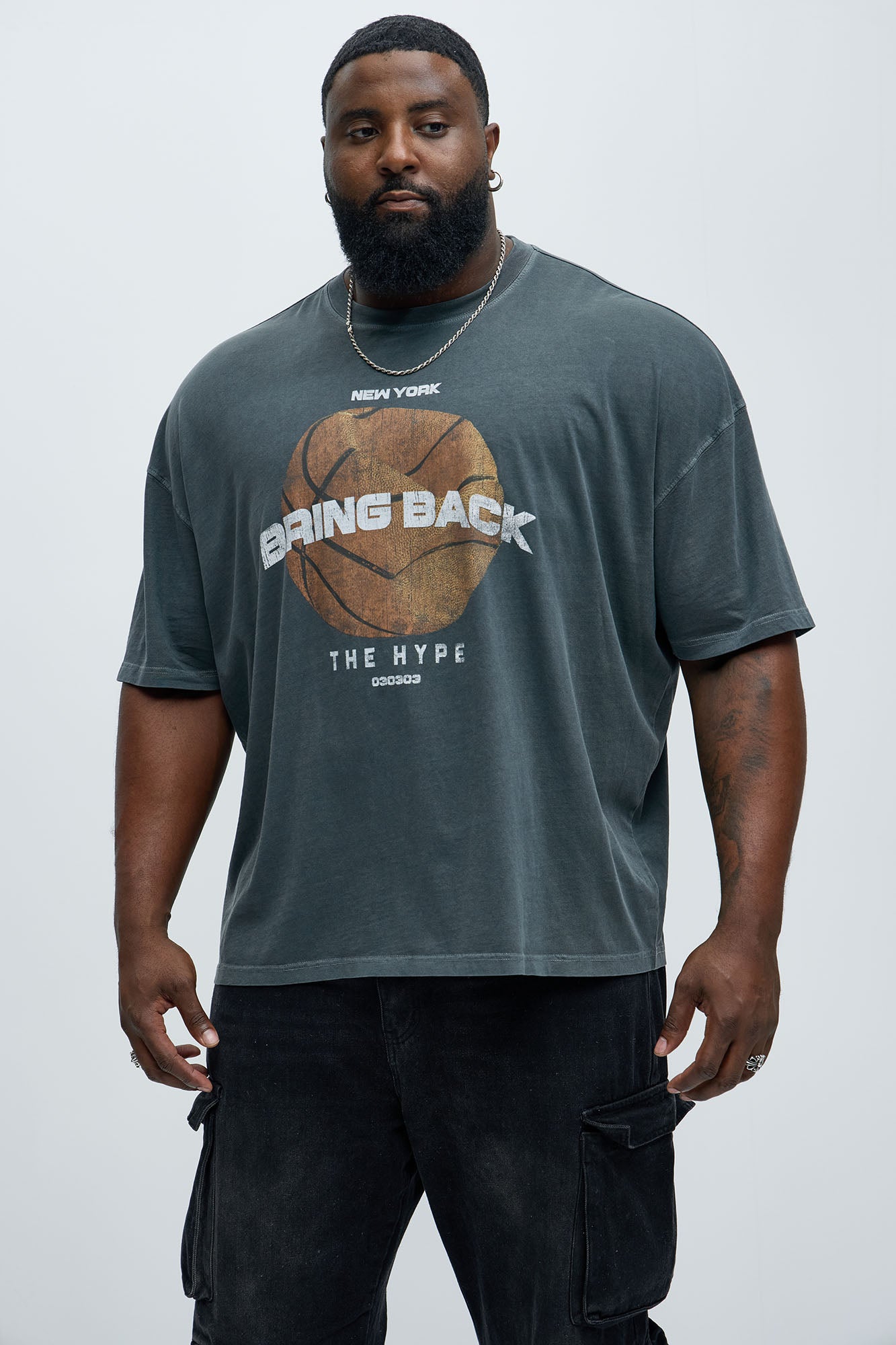 Bring Back Oversized Short Sleeve Tee - Grey - Image 4