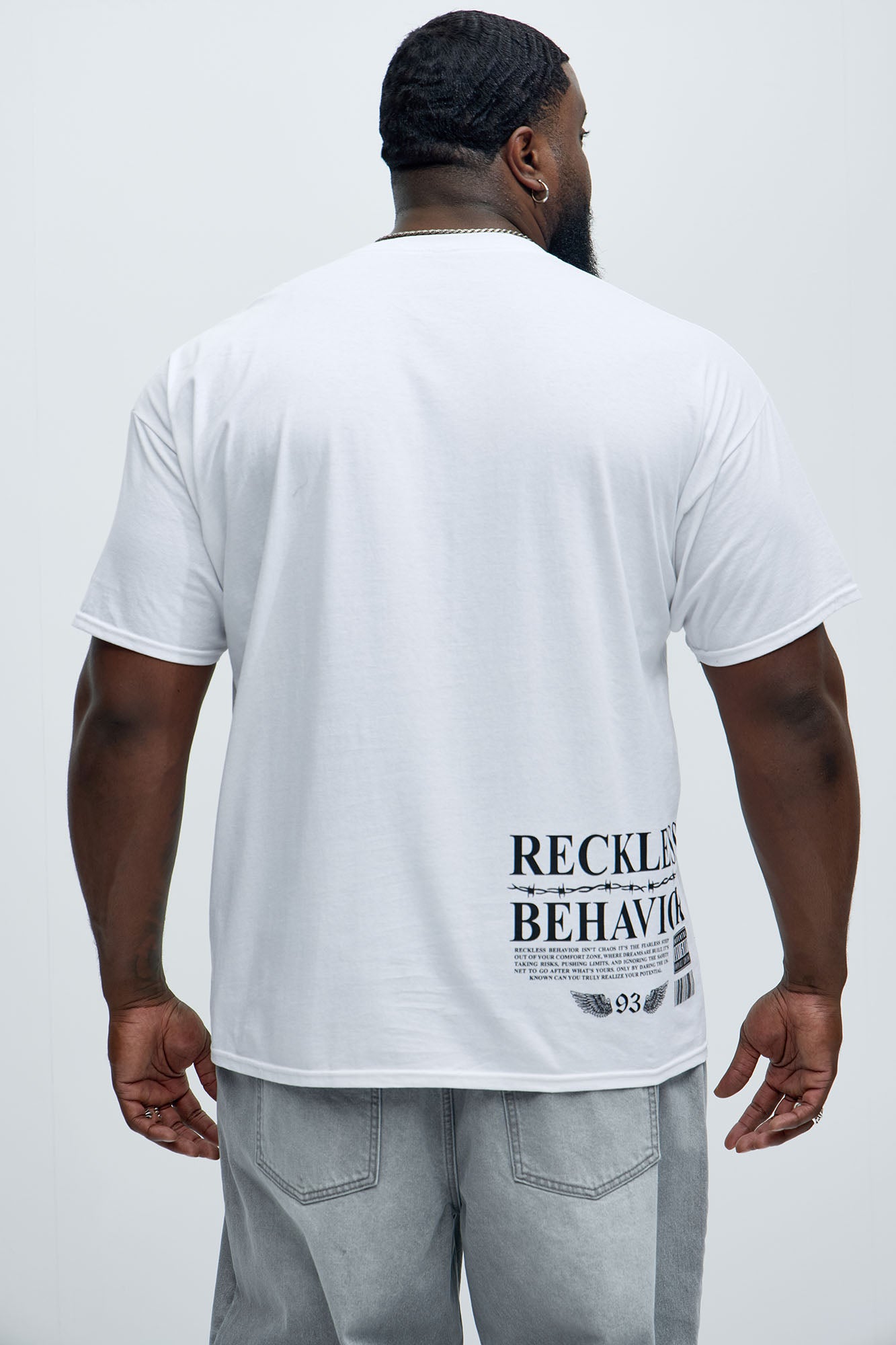 Reckless Behavior Short Sleeve Tee - White - Image 6