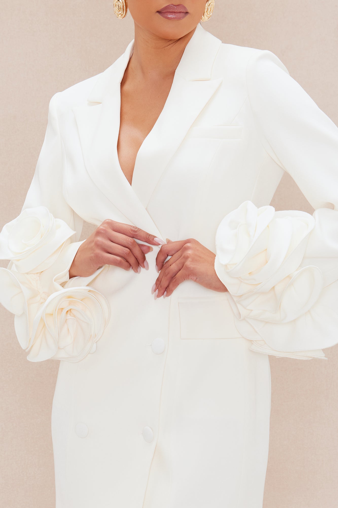 Amora Blazer Mini Dress - Ivory - Image 3