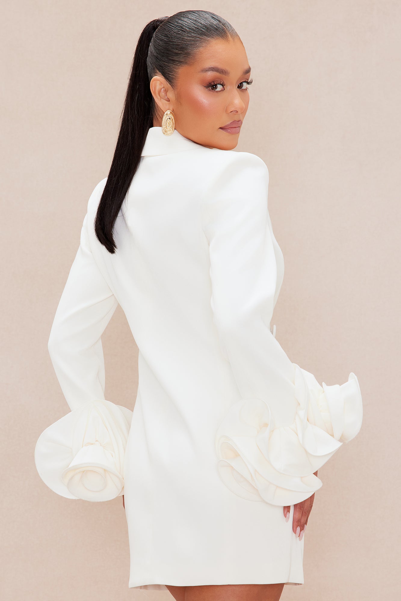 Amora Blazer Mini Dress - Ivory - Image 4