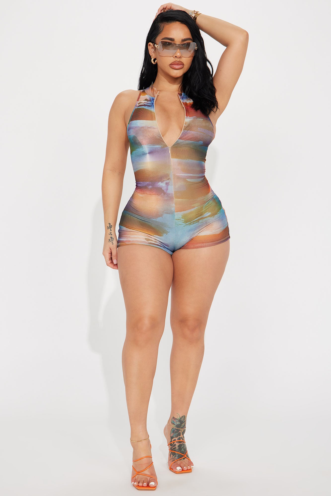 Antigua Mesh Romper - Multi Color - Image 3