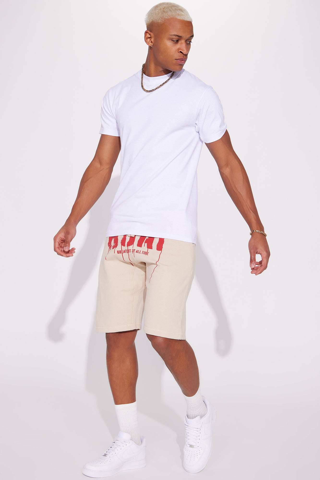GOAT Stencil Shorts - Tan - Image 3