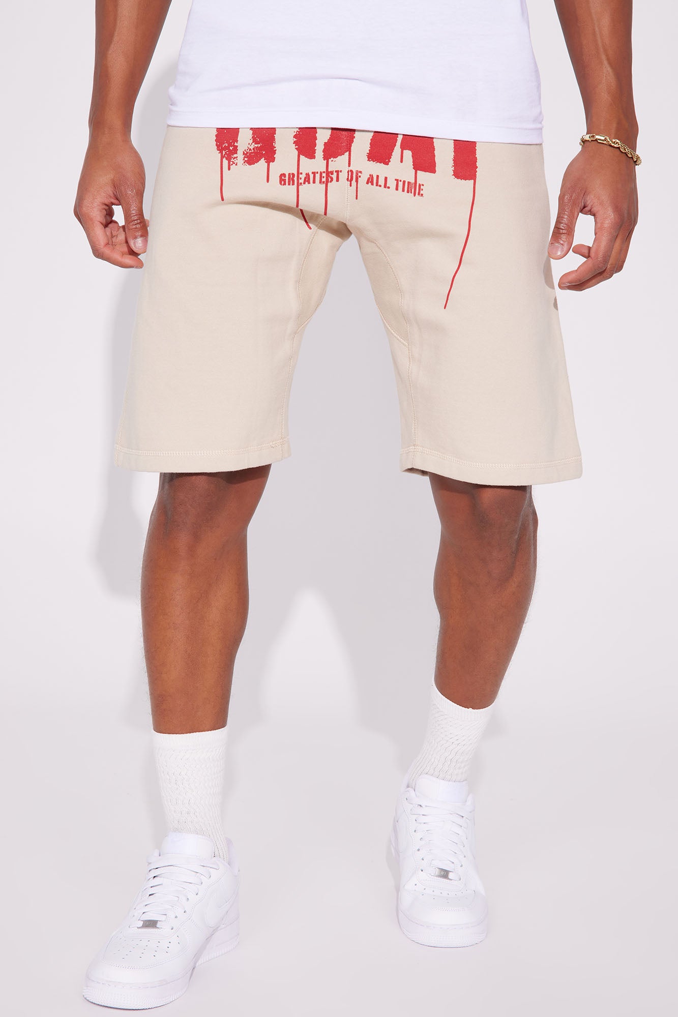 GOAT Stencil Shorts - Tan - Image 4