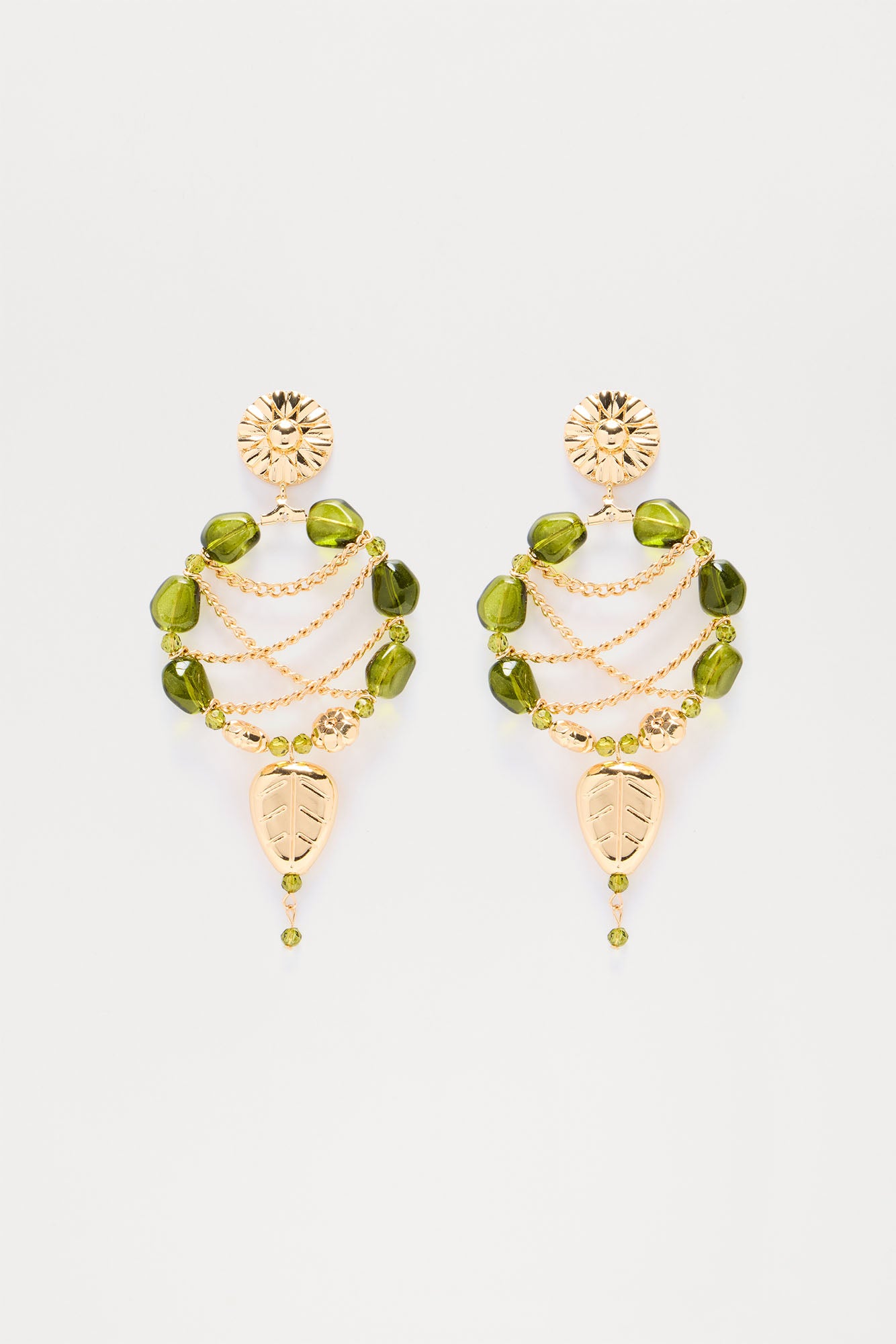 Leaf Me Hanging Earrings - Green/combo - Image 3