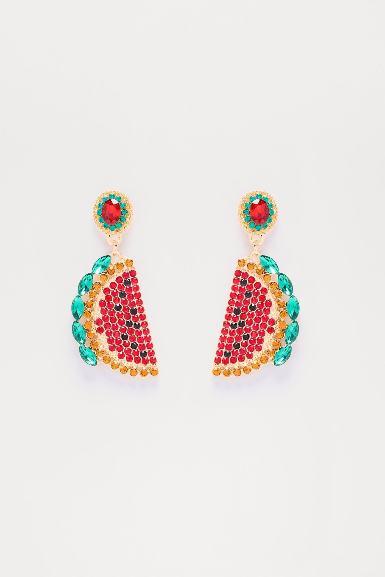 Watermelon Party Earrings - Red/combo - Image 3