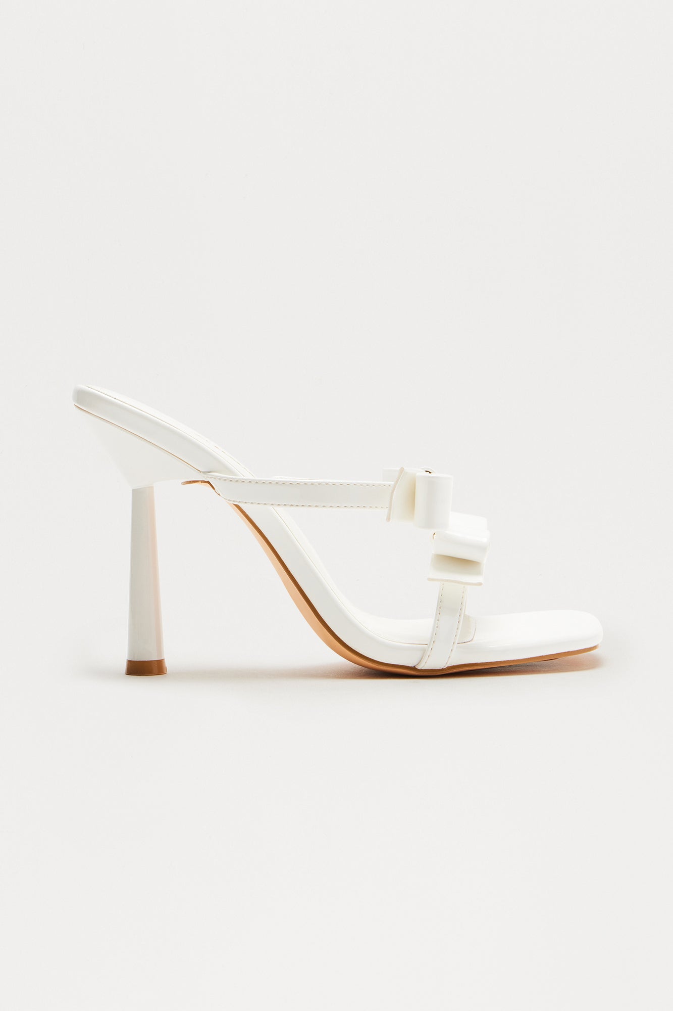 Tilly Bow 4″ Heels - White - Image 3