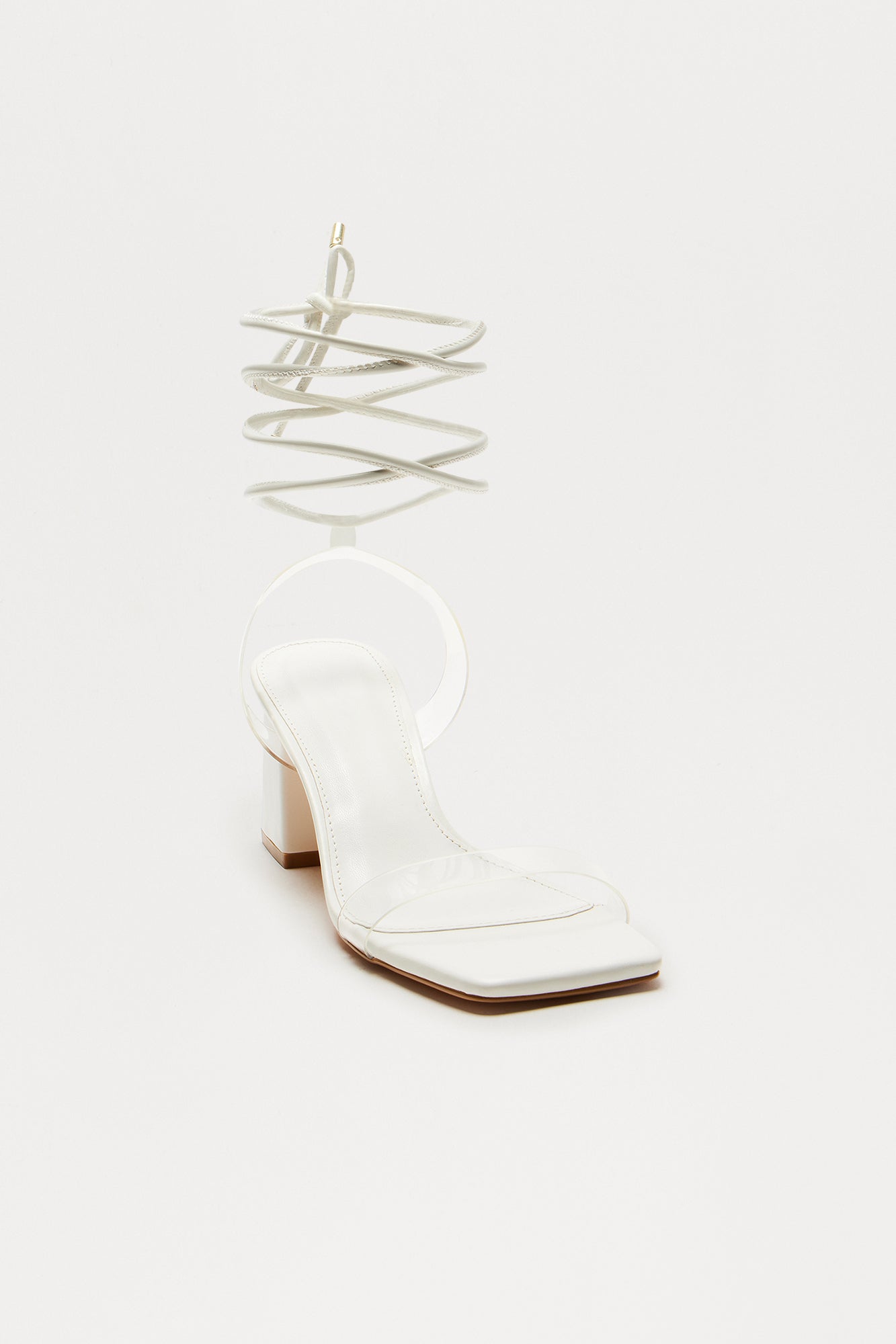 Melinna Wrap Up Heels - White - Image 4