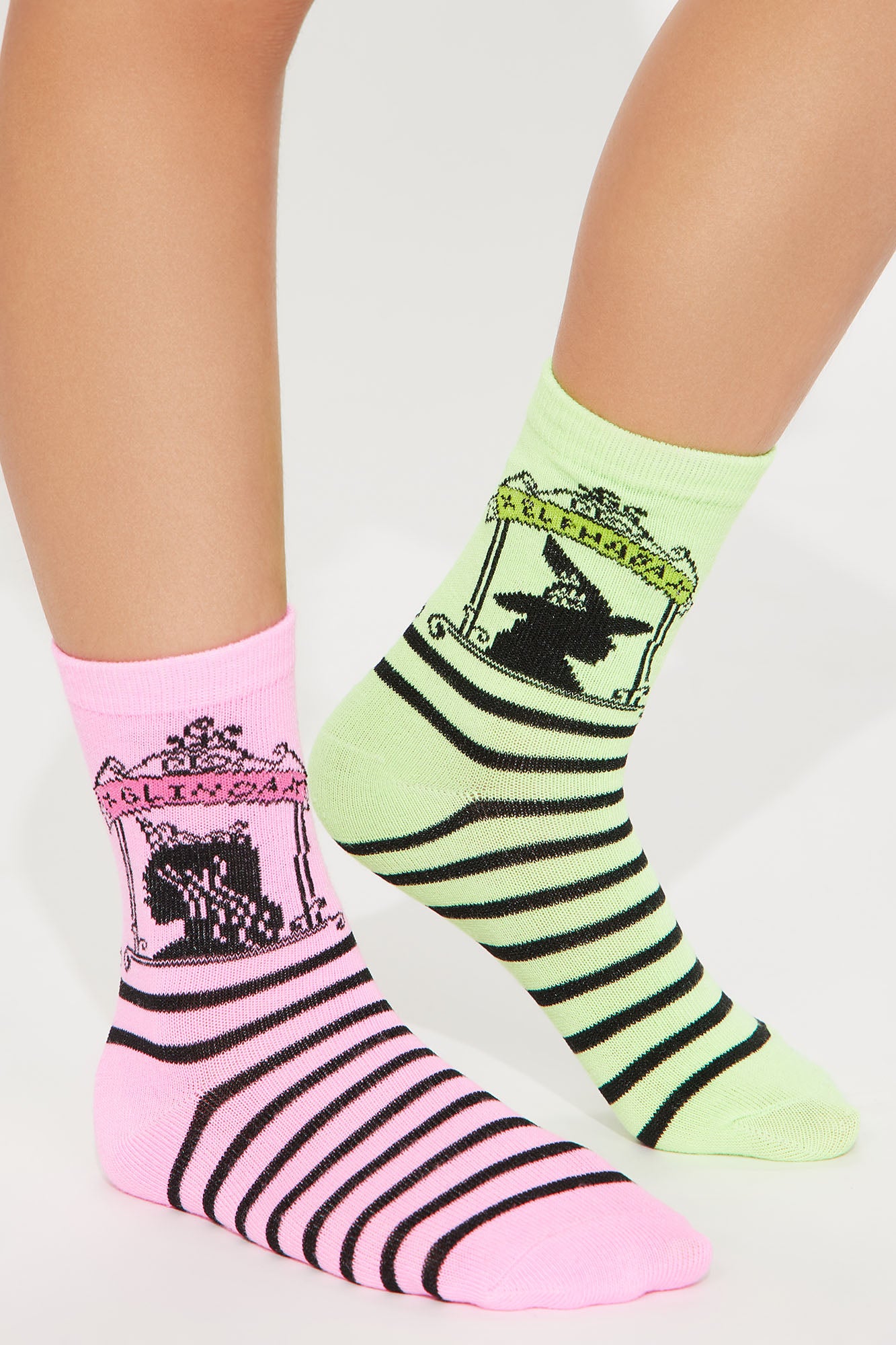 Mini Wicked Unlikely Friendship 5 Pack Crew Socks - Pink/combo - Image 4