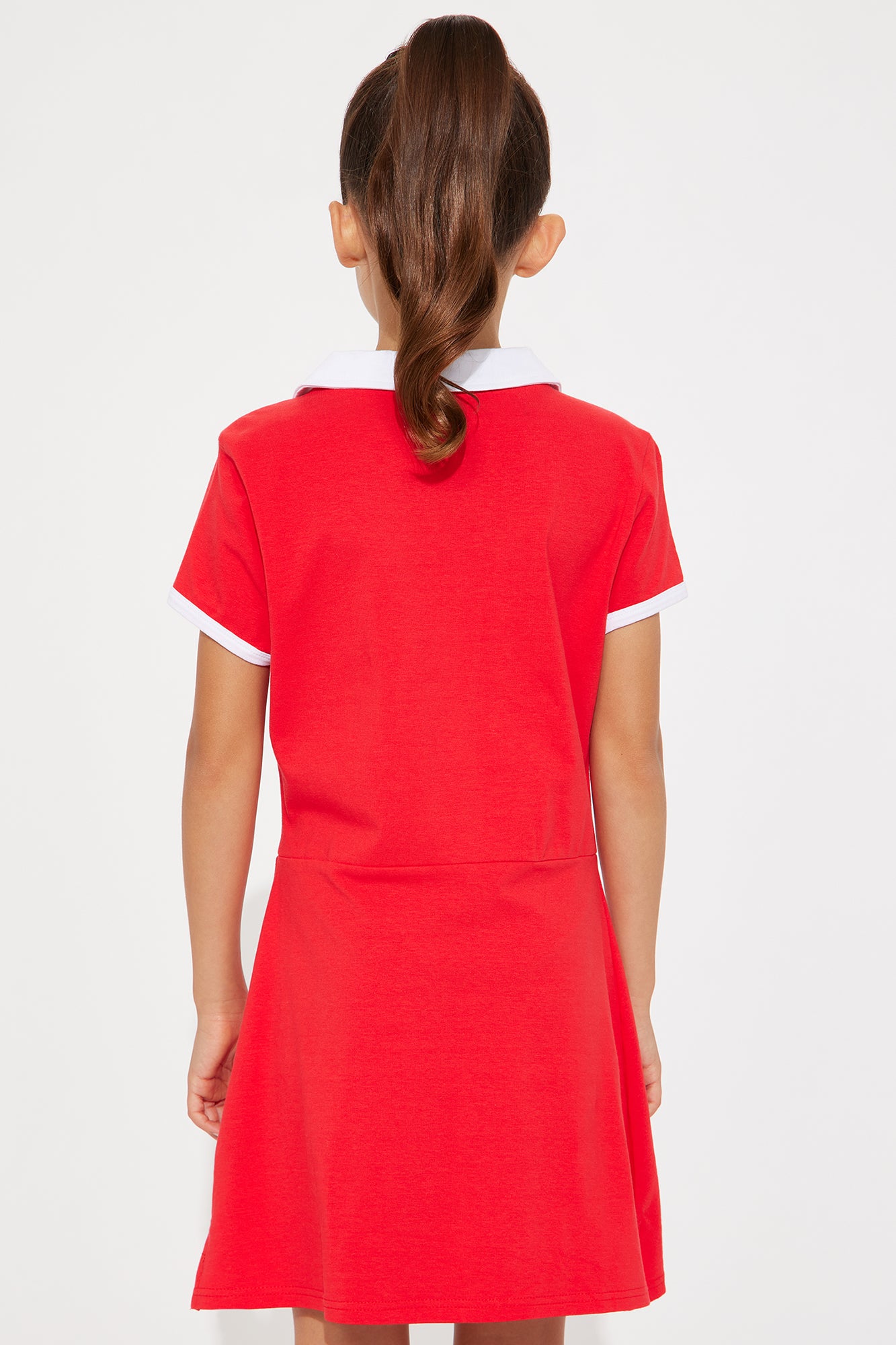Mini Alice Contrast Mini Dress - Red - Image 4