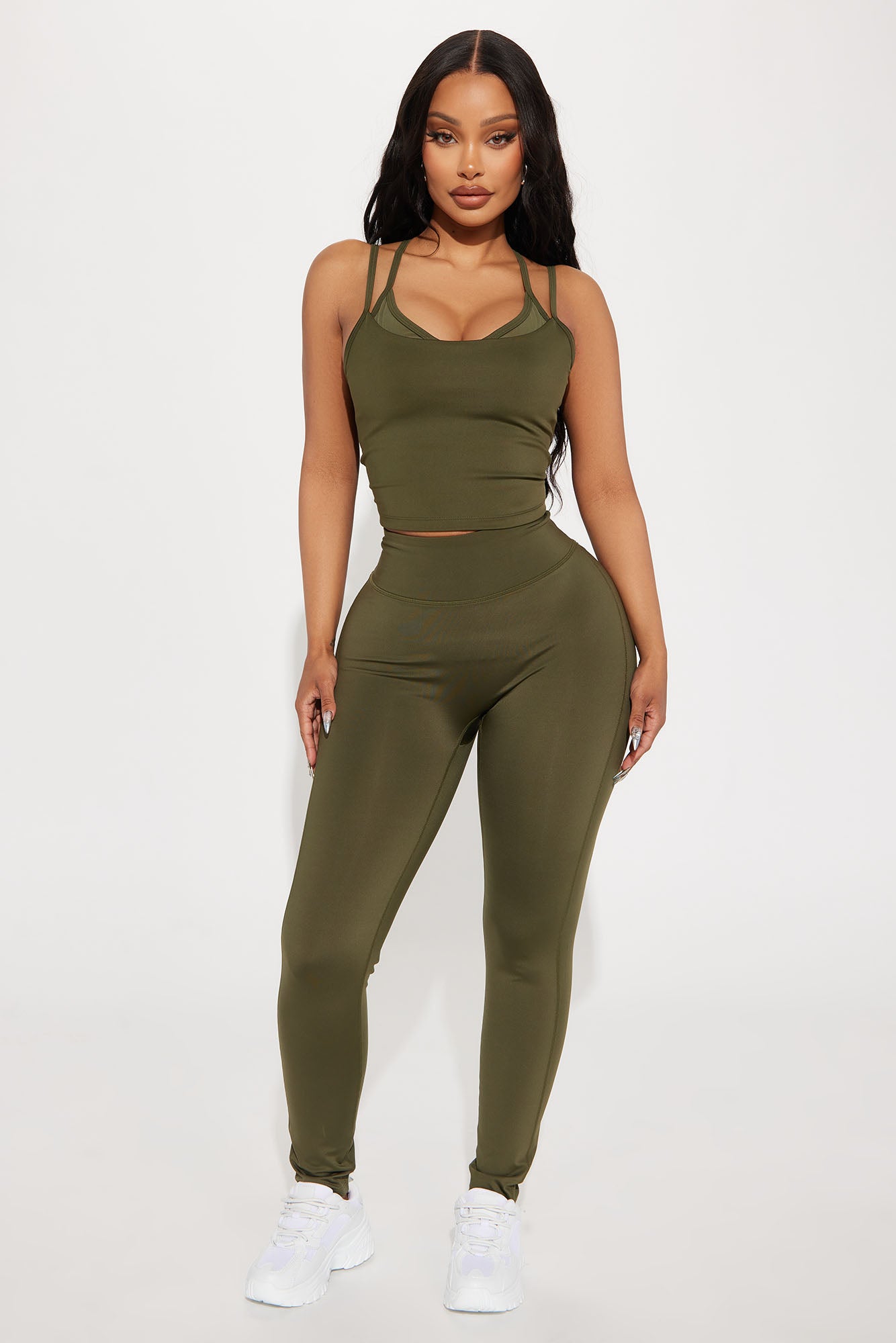 Claudia Elevate Active Legging - Olive - Image 3