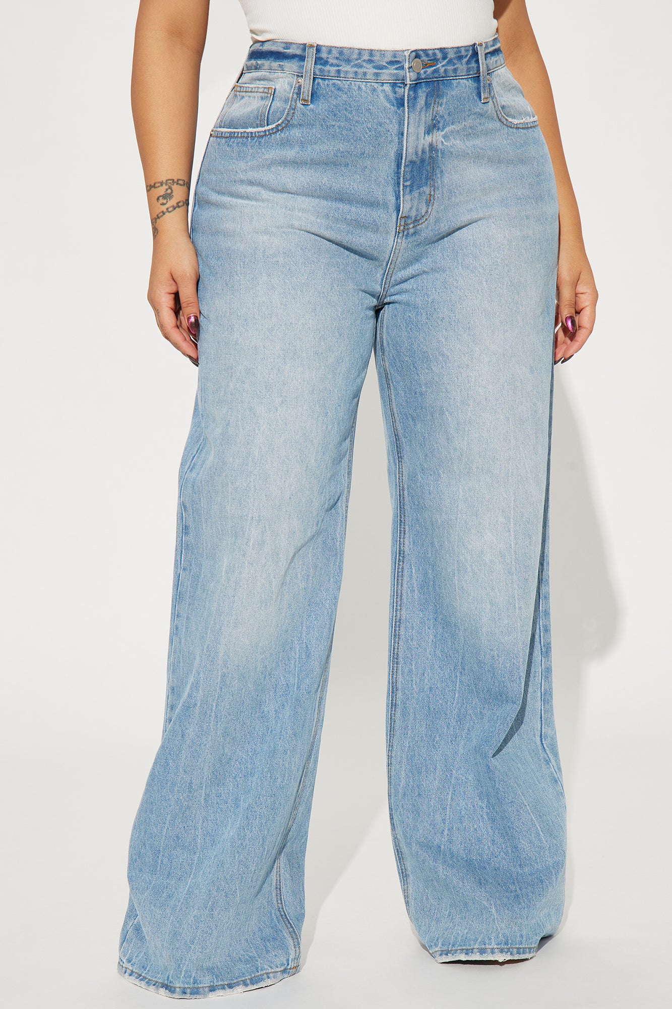Back In The Game Baggy Jeans - Medium Wash - Image 5