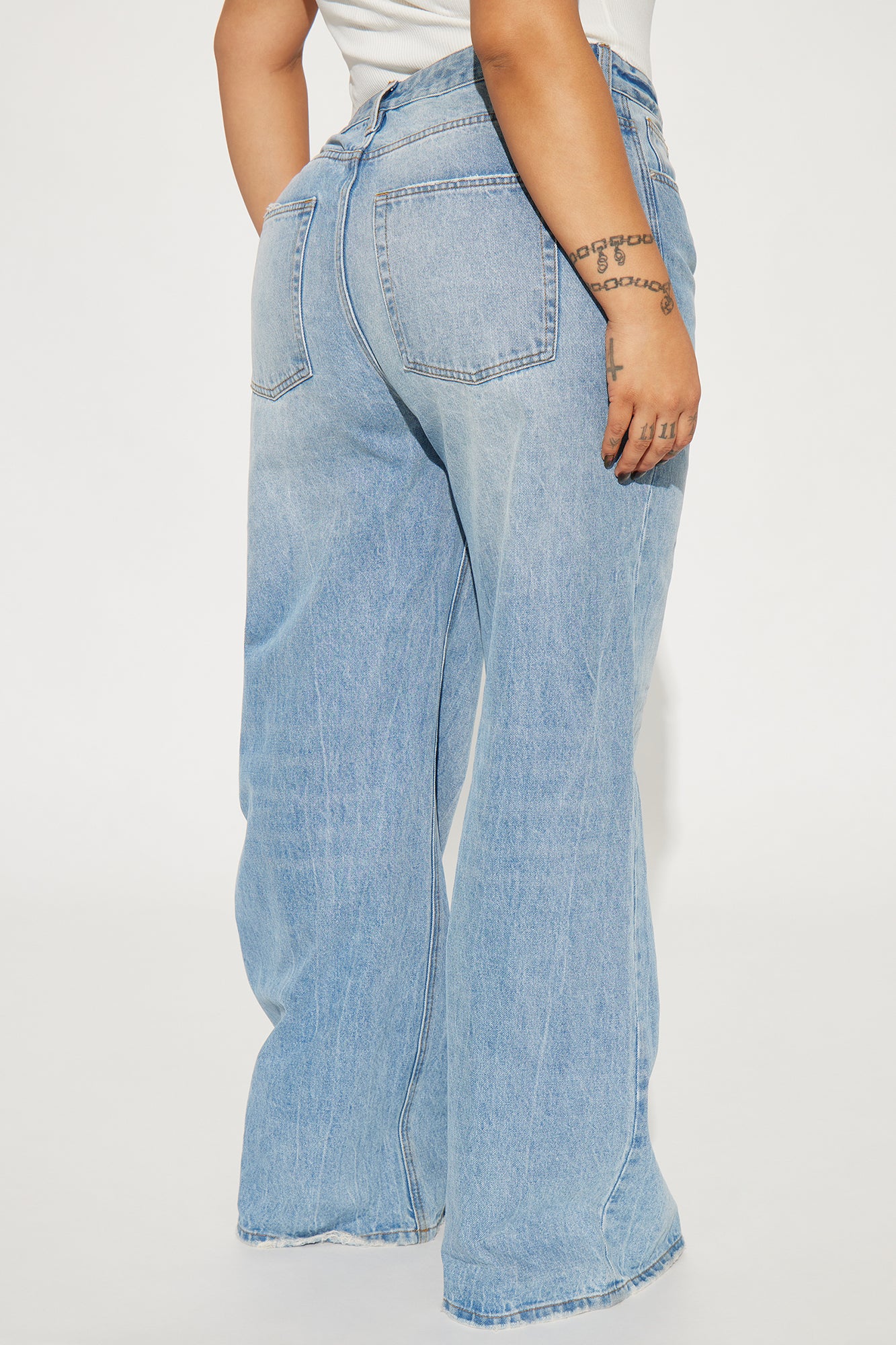Back In The Game Baggy Jeans - Medium Wash - Image 6