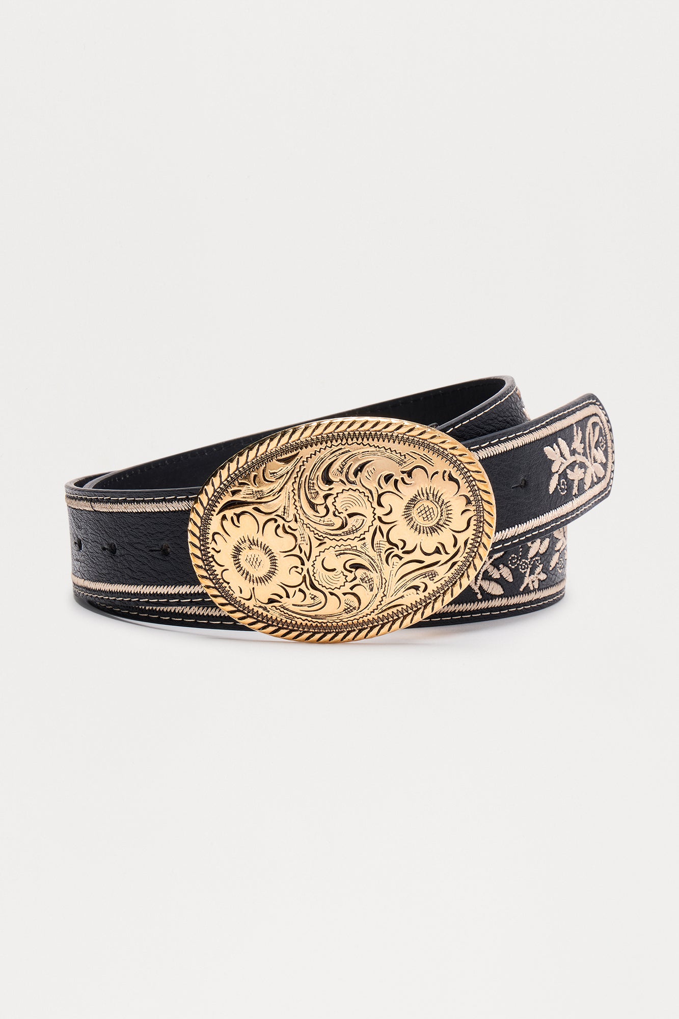Across The Flower Fields Belt - Black/Gold - Image 3