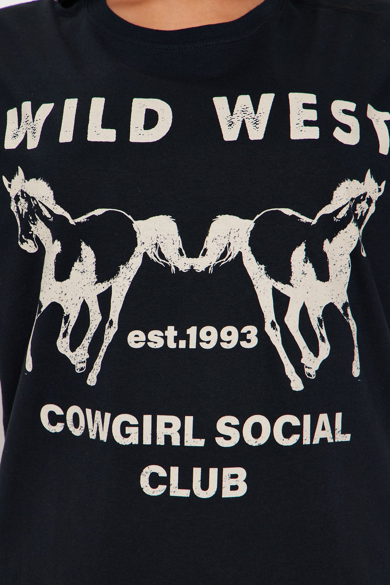 Wild West Cowgirl Social Club Tee - Black - Image 3