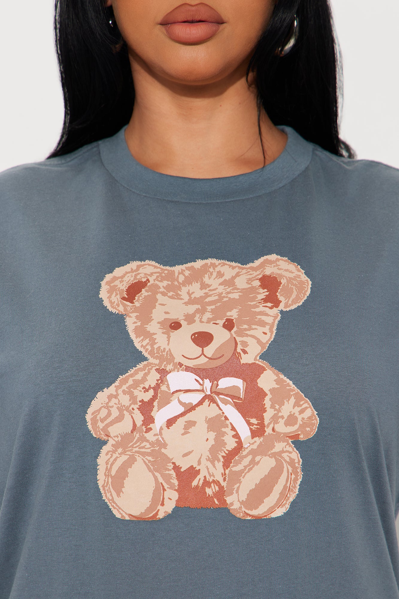 Bear Hug Oversized Tee - Charcoal - Image 3