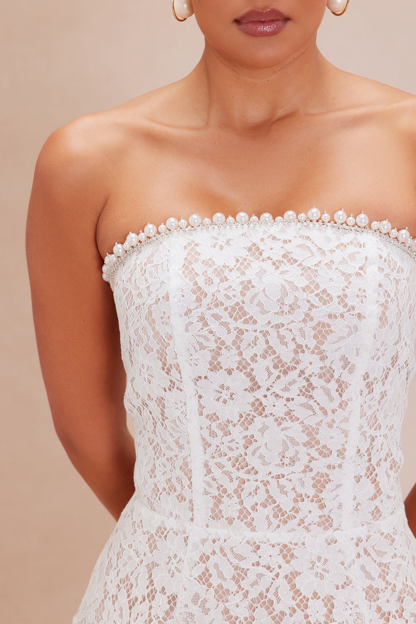 Carlice Embellished Mini Dress - White/combo - Image 3