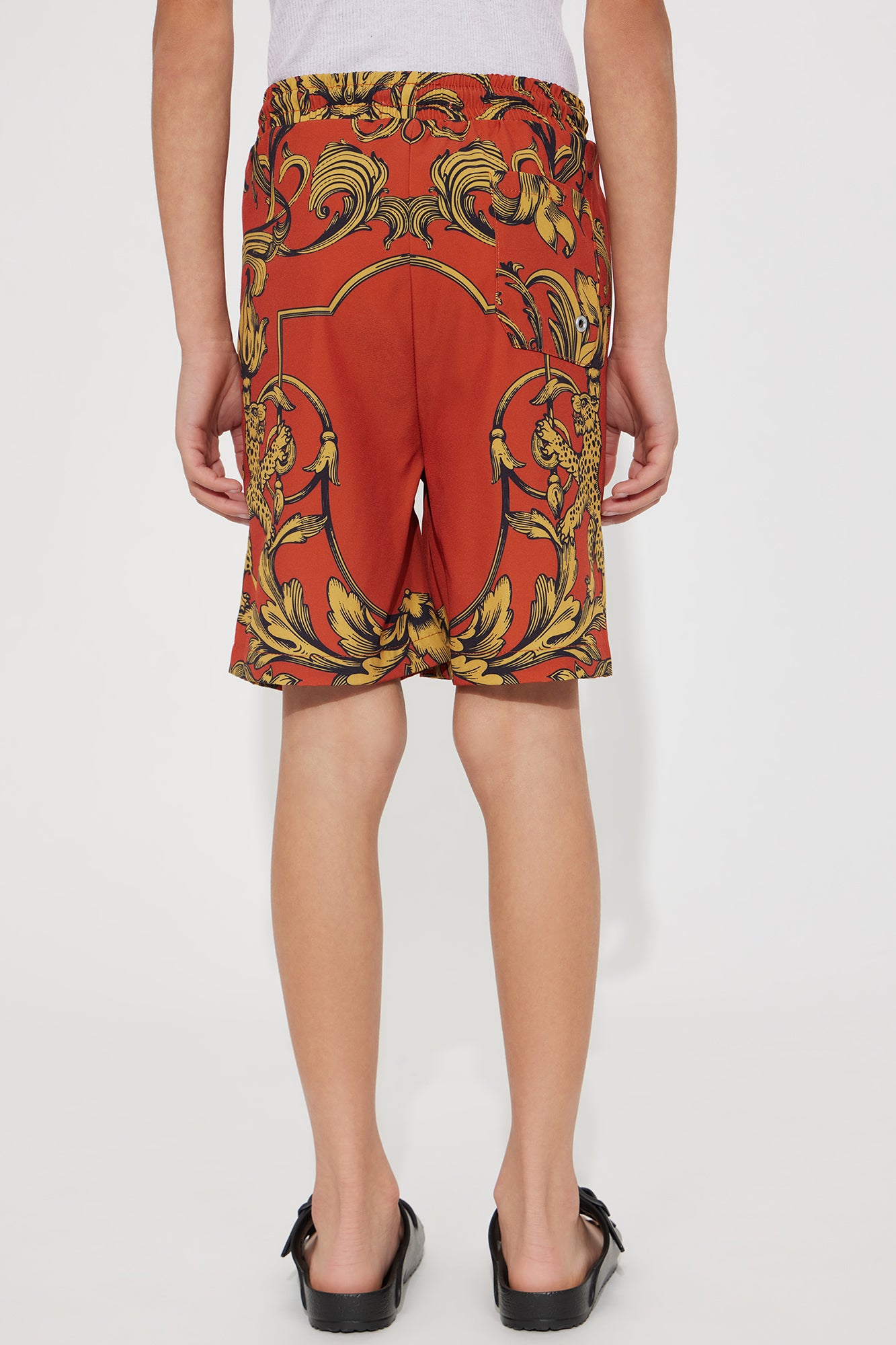 Mini Arcola Baroque Swim Short - Orange/combo - Image 3