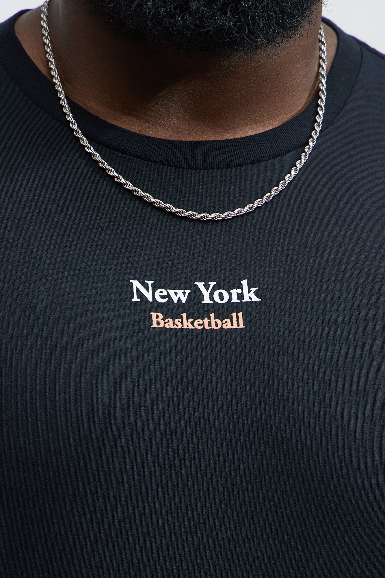 New York Basketball Oversized Short Sleeve Tee - Black - Image 6