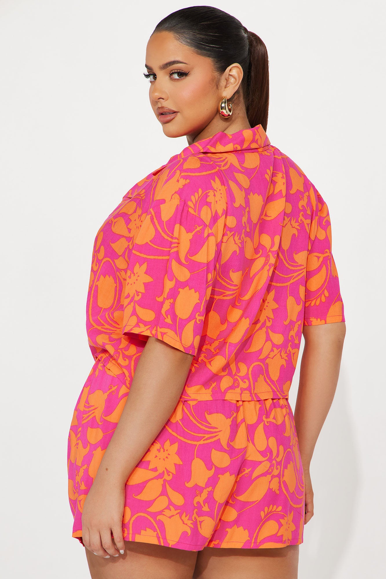 Vacay Vibes Tropical Short Set - Pink/combo - Image 6