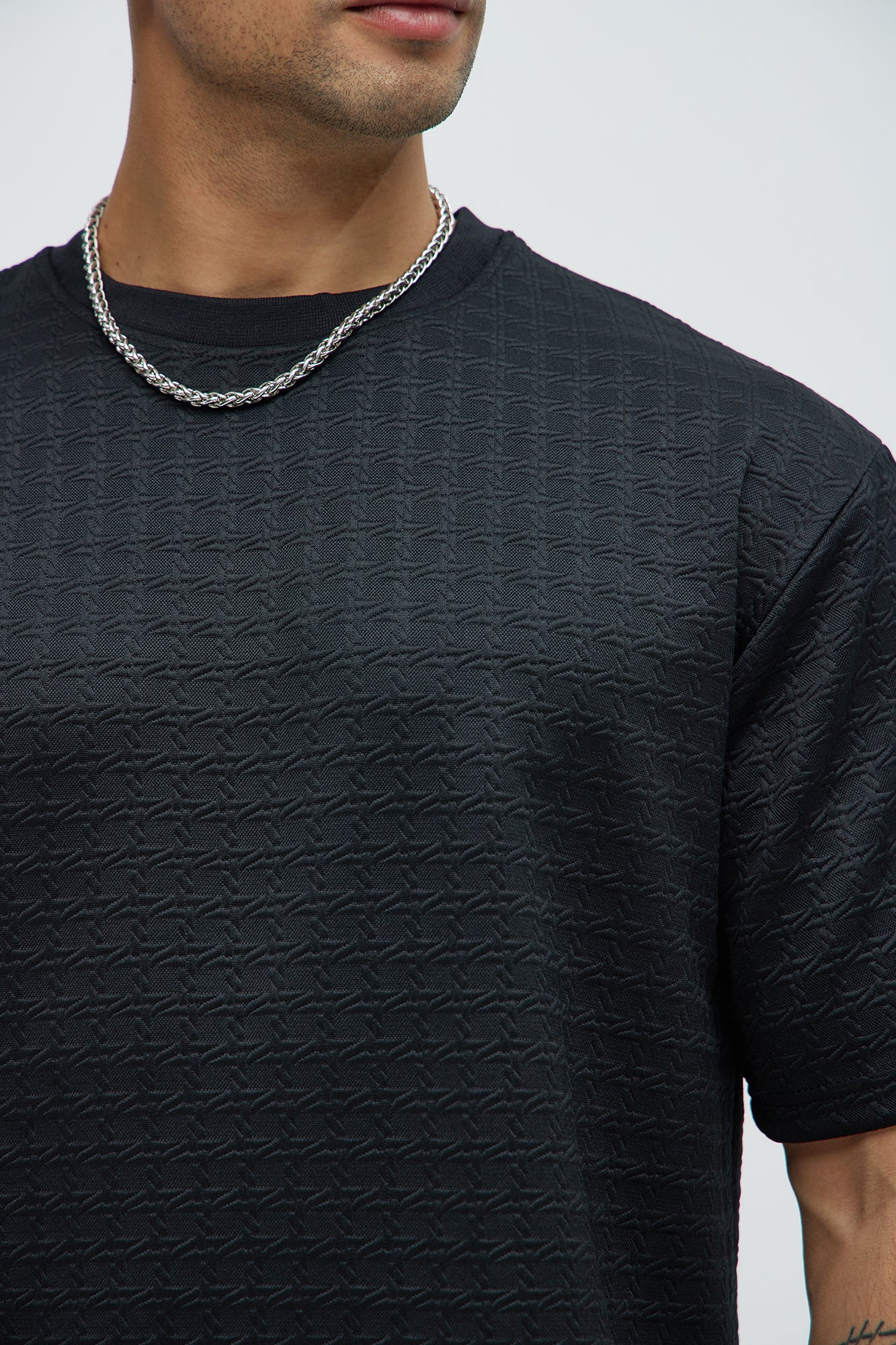 8 AM Textured Short Sleeve Tee - Black - Image 3