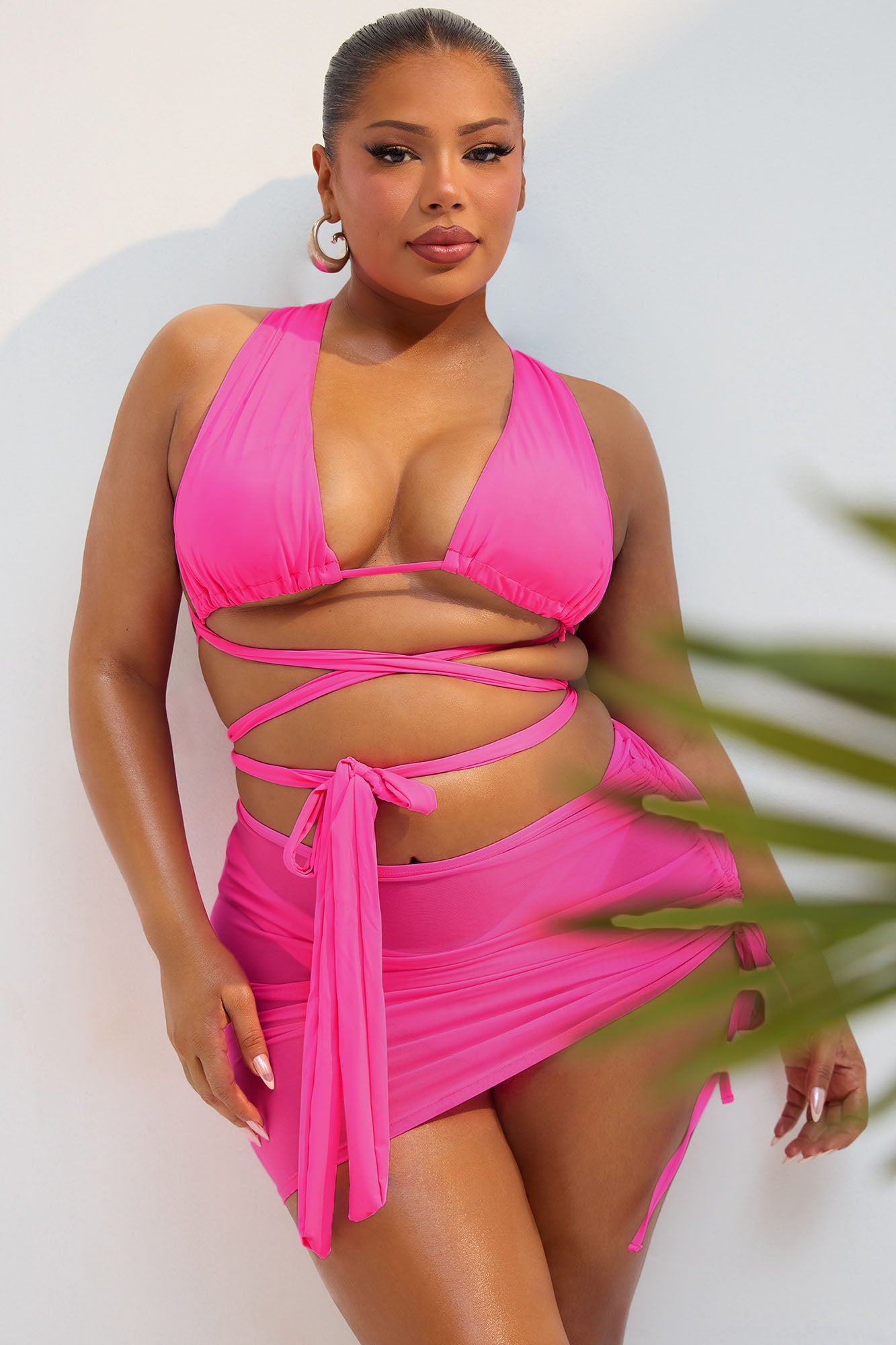 Pina Colada Dreams 3 Piece Bikini Set - Hot Pink - Image 8