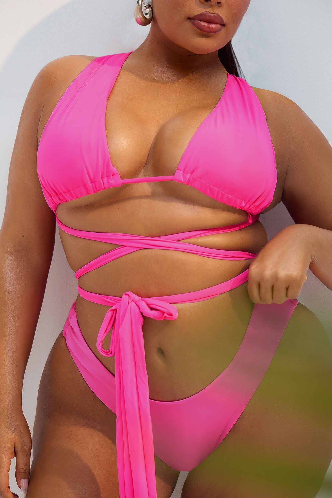 Pina Colada Dreams 3 Piece Bikini Set - Hot Pink - Image 10