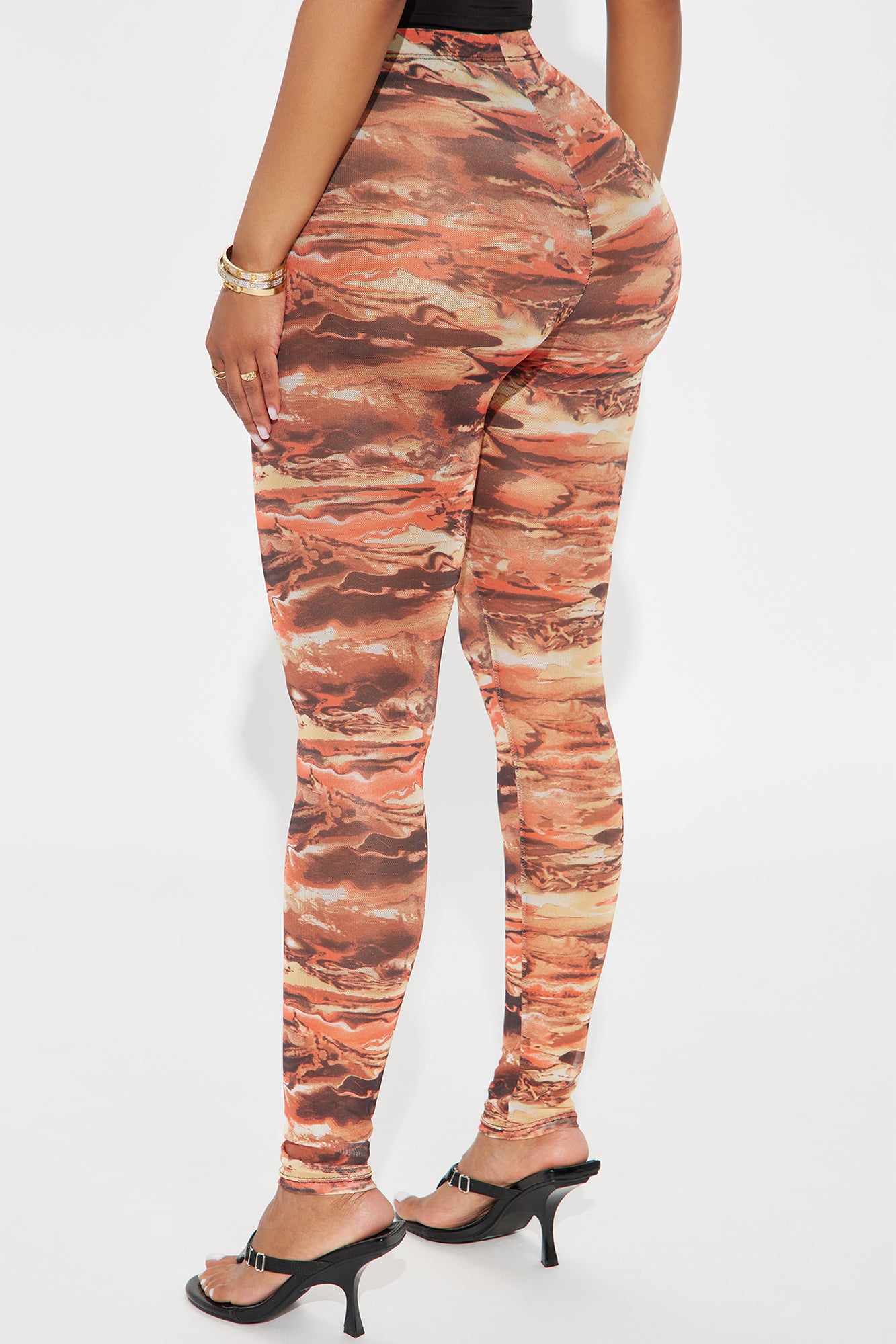 Amara Mesh Legging - Orange/combo - Image 6