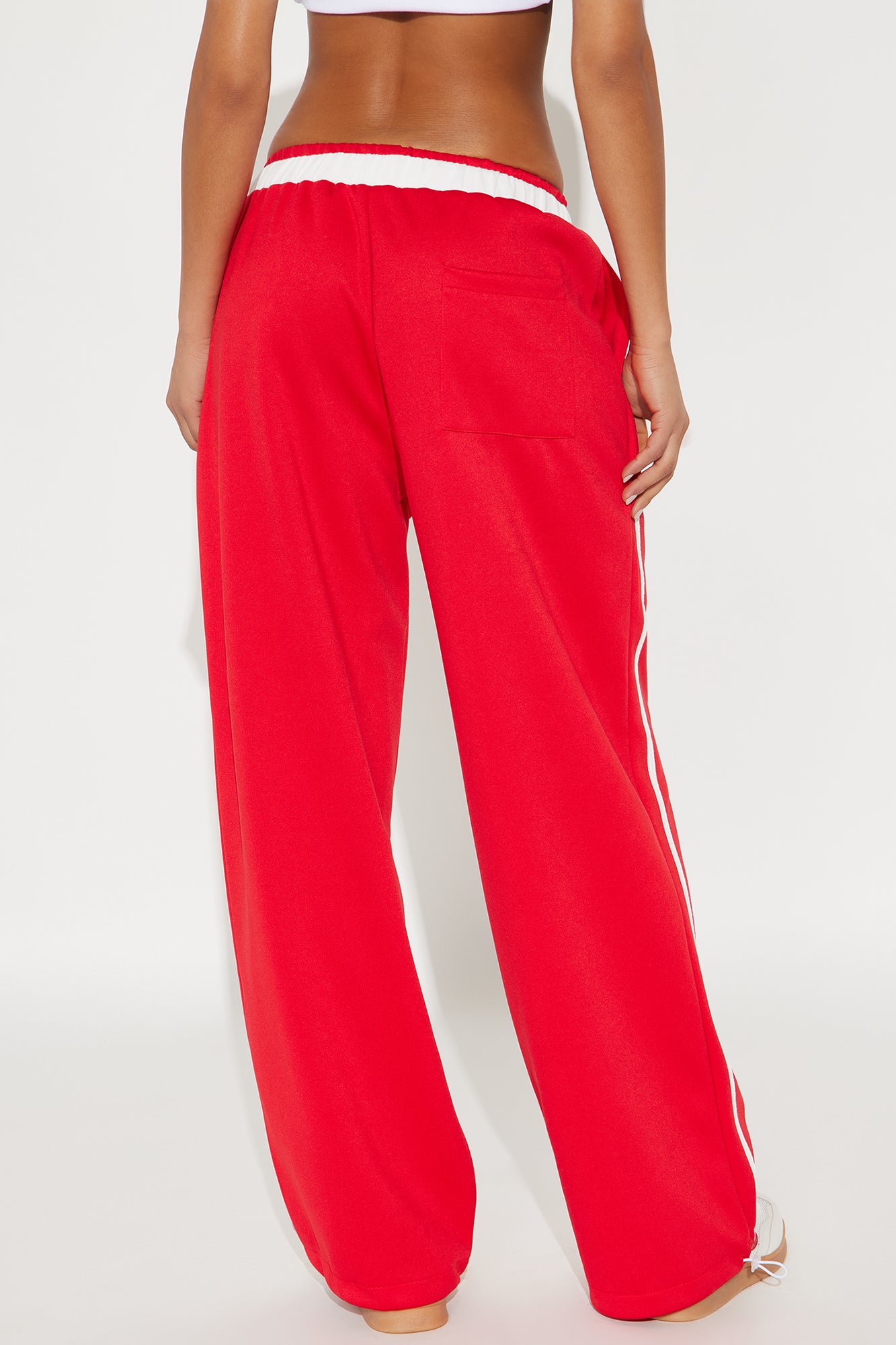 She's A Sport Double Waistband Track Pant - Red - Image 3