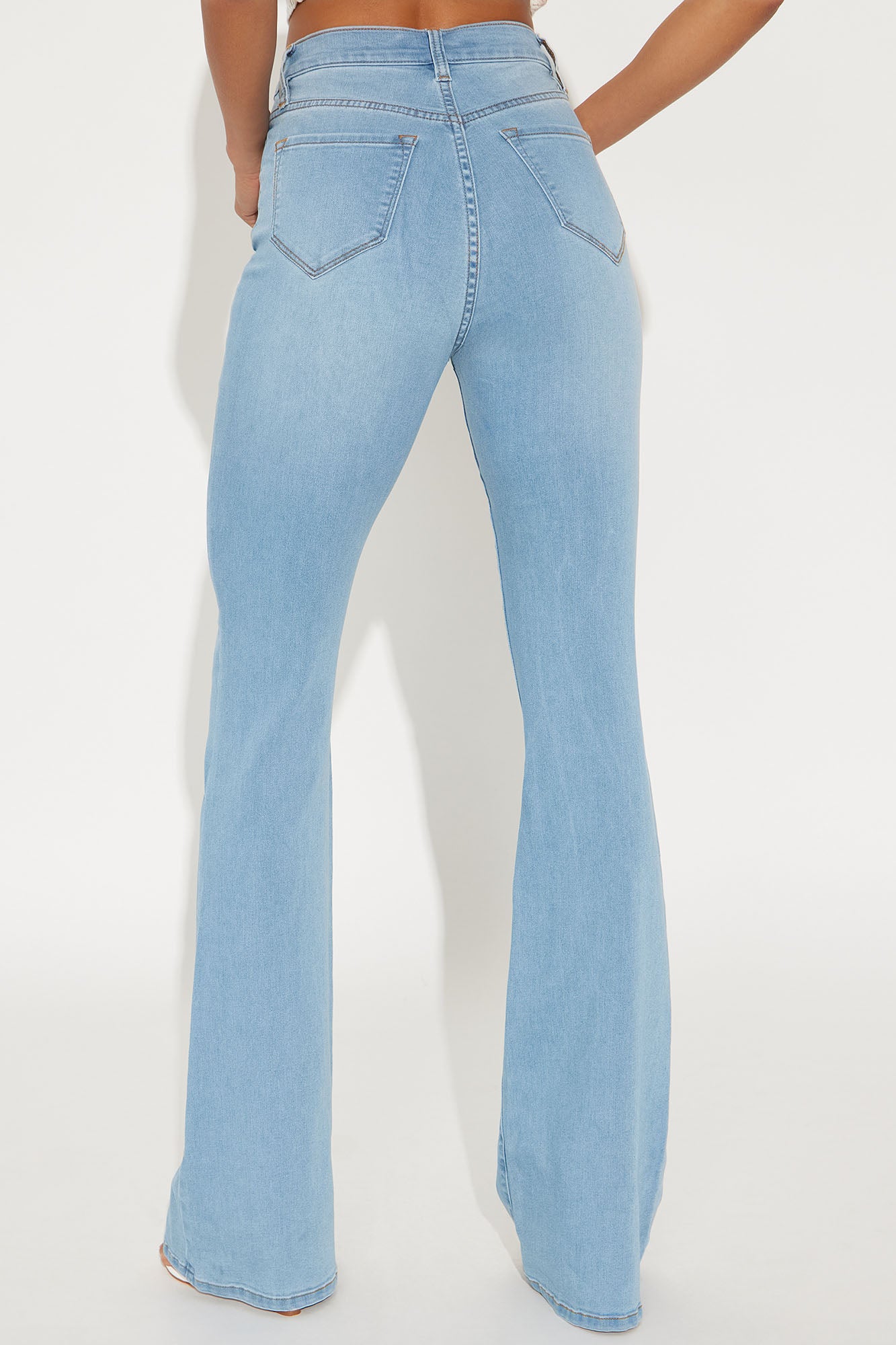 Tall Deep In My Soul Flare Jeans - Light Blue Wash - Image 3