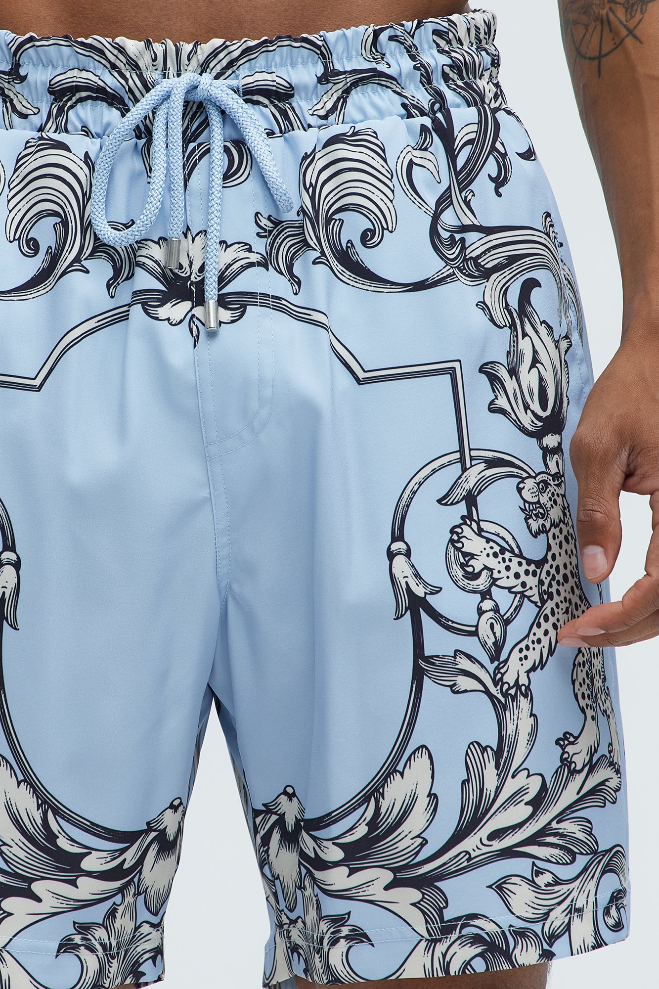 Arcola Baroque Swim Classic Trunk - Blue/combo - Image 3